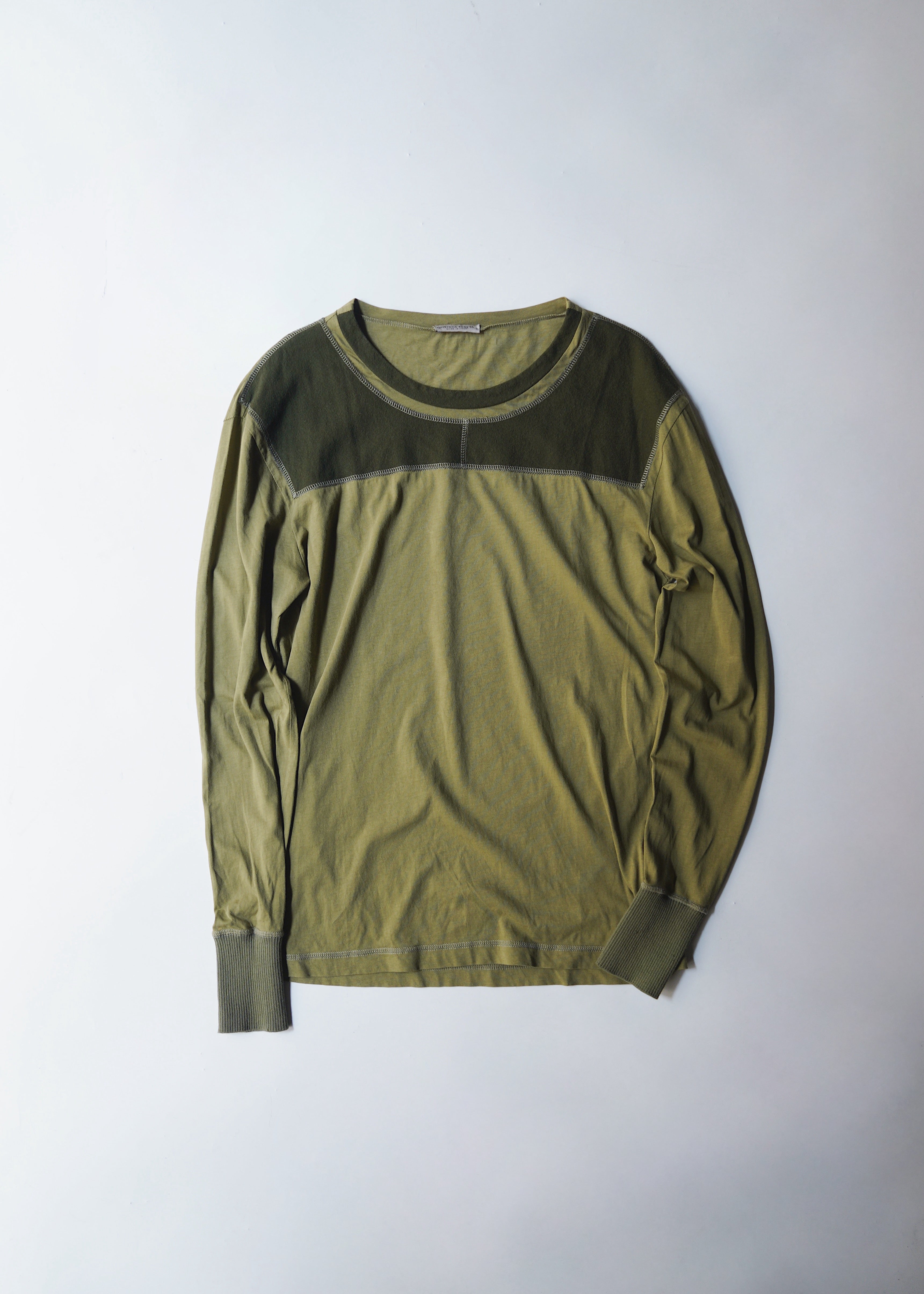10's BOTTEGA VENETA by Thomas Maier cotton switching wool long sleeves