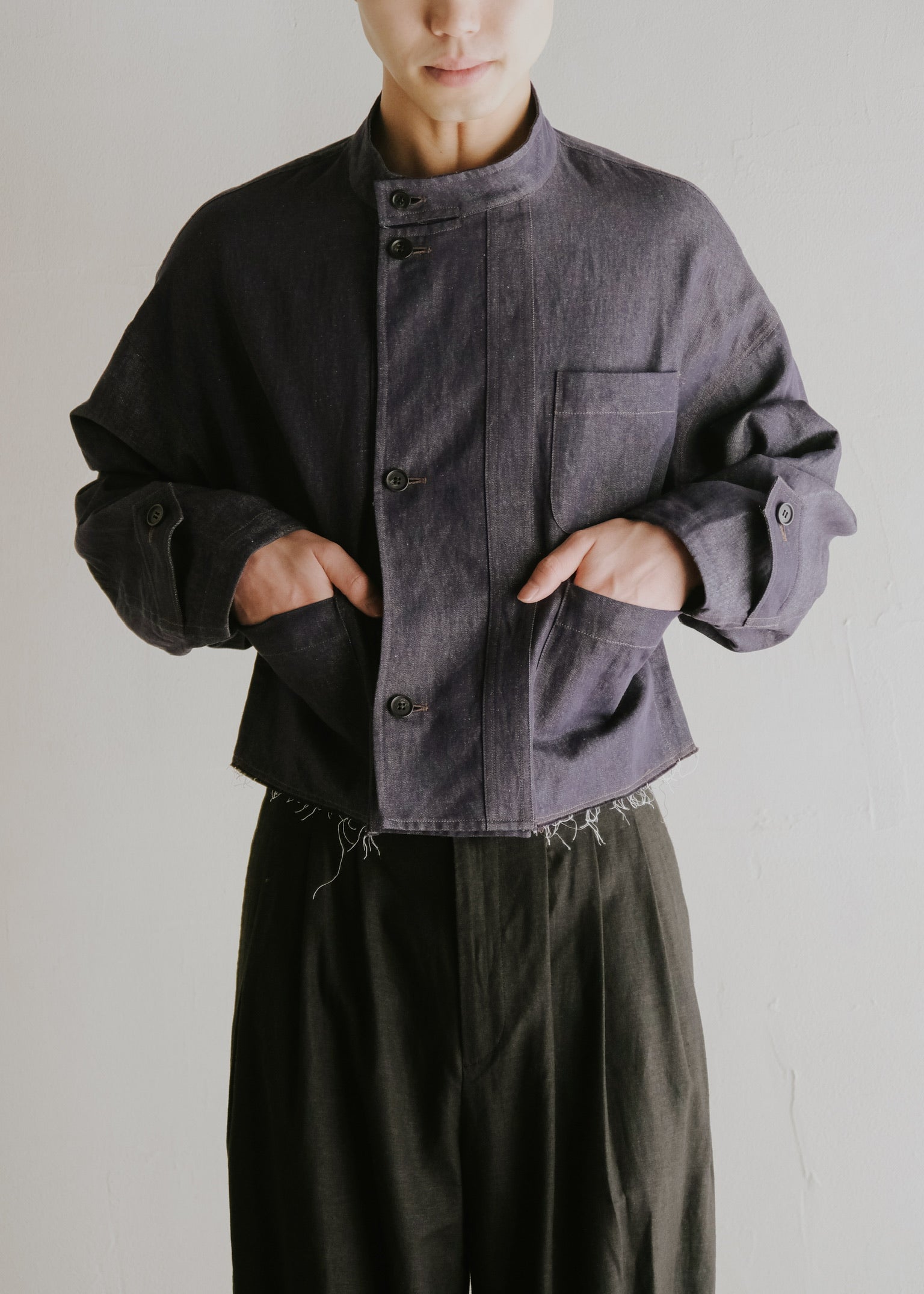 HOMO LUDENS 26SS short forestiere denim jacket / Indigo