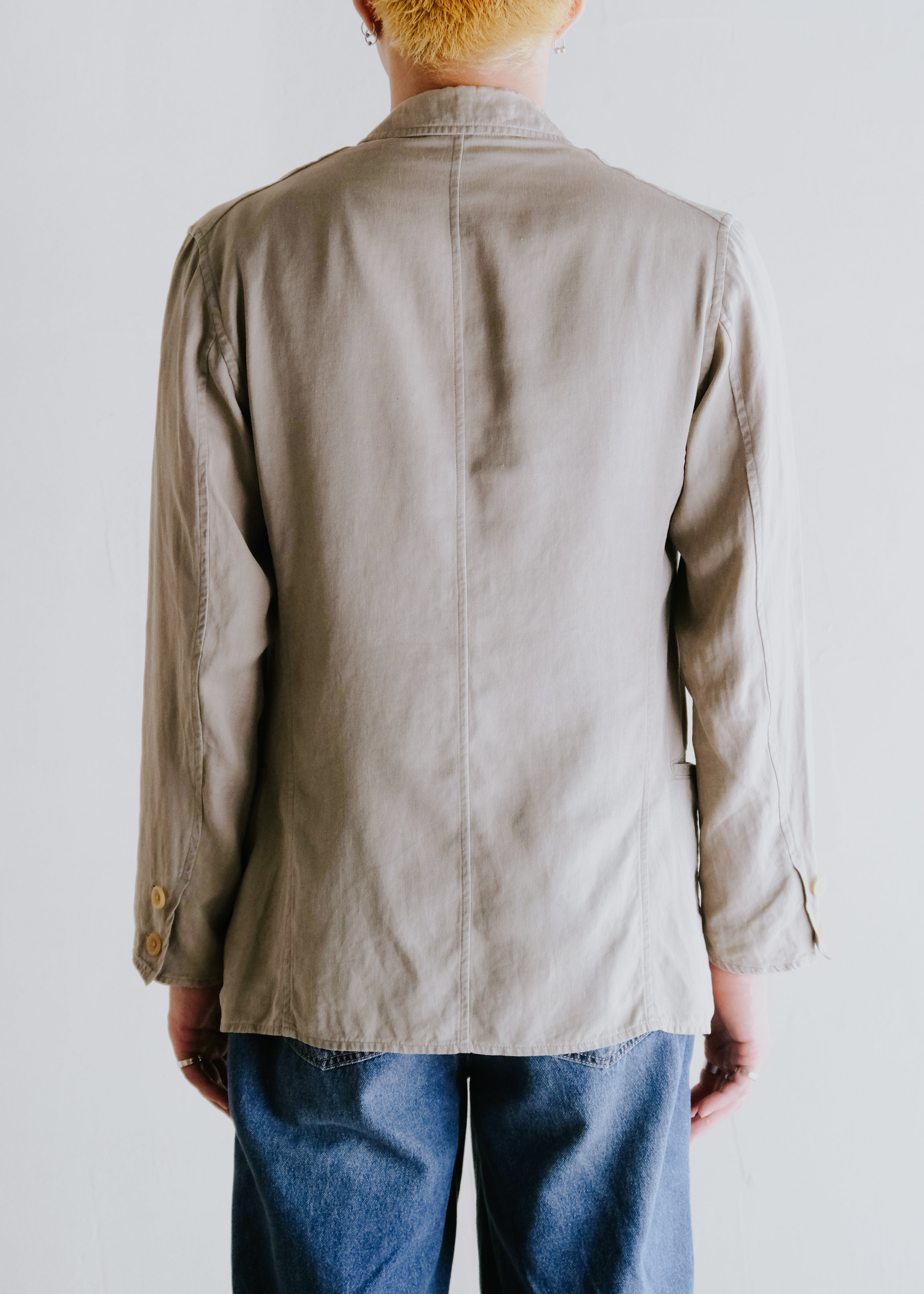 00's JIL SANDER 2B linen tailored jacket