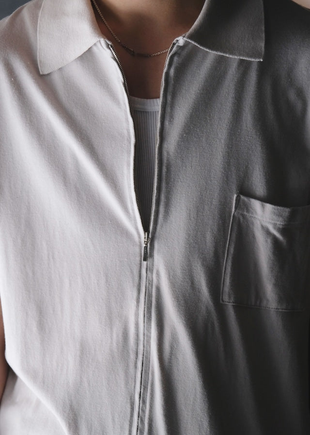 80’s- Y's for men full zip short sleeve shirt