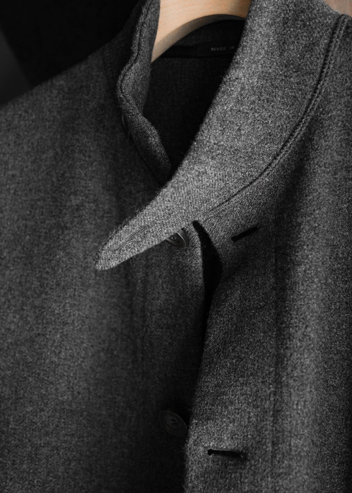 EMPORIO ARMANI 04AW cashmere blend mao collar wool jacket