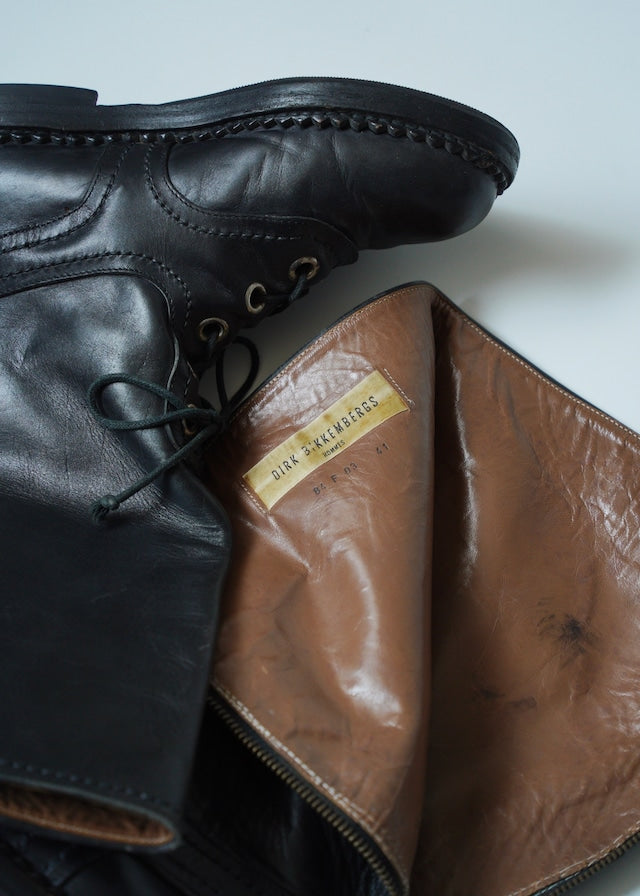 DIRK BIKKEMBERGS HOMMES 1987 back zip long boots