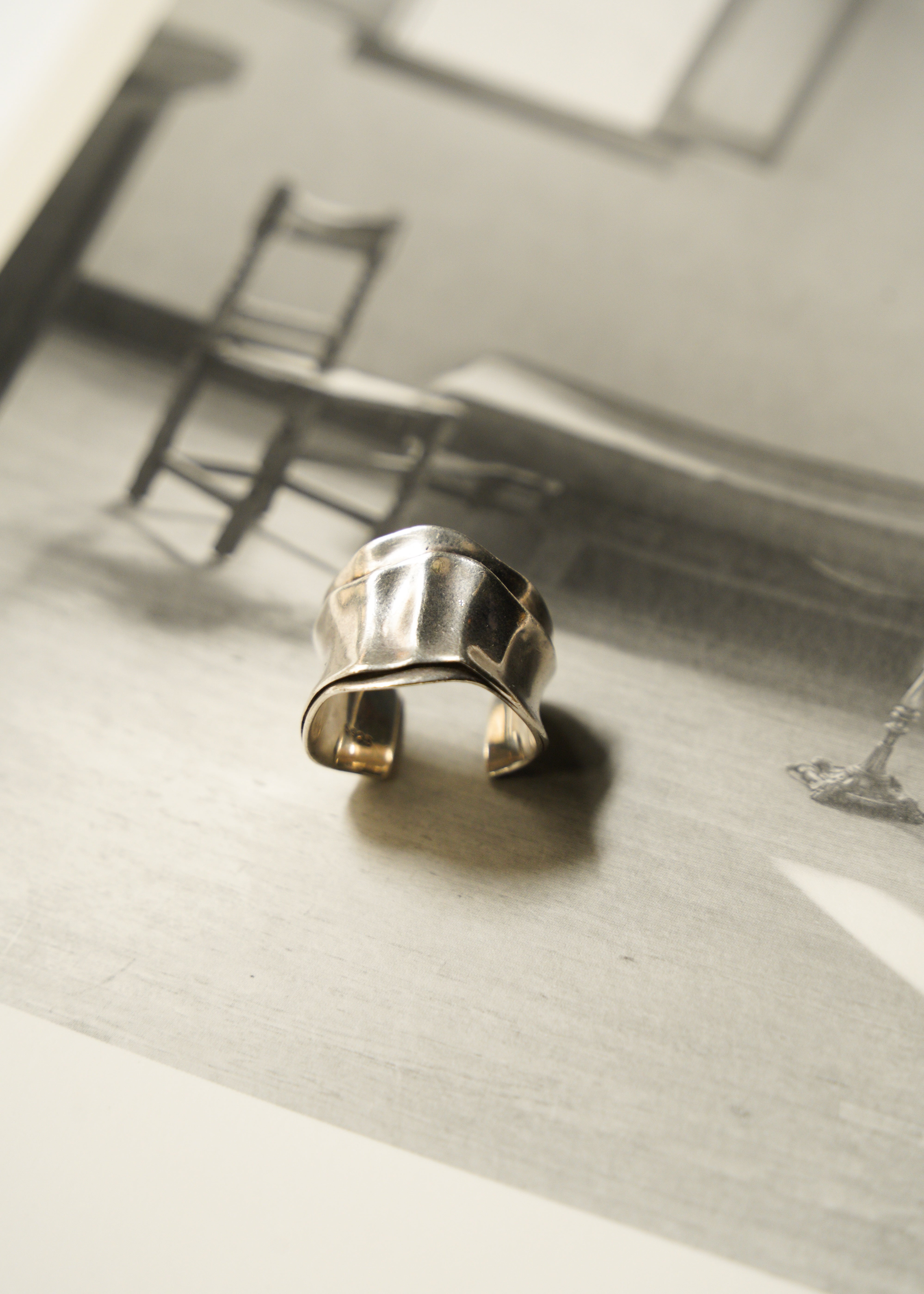Layered design silver 925 ring
