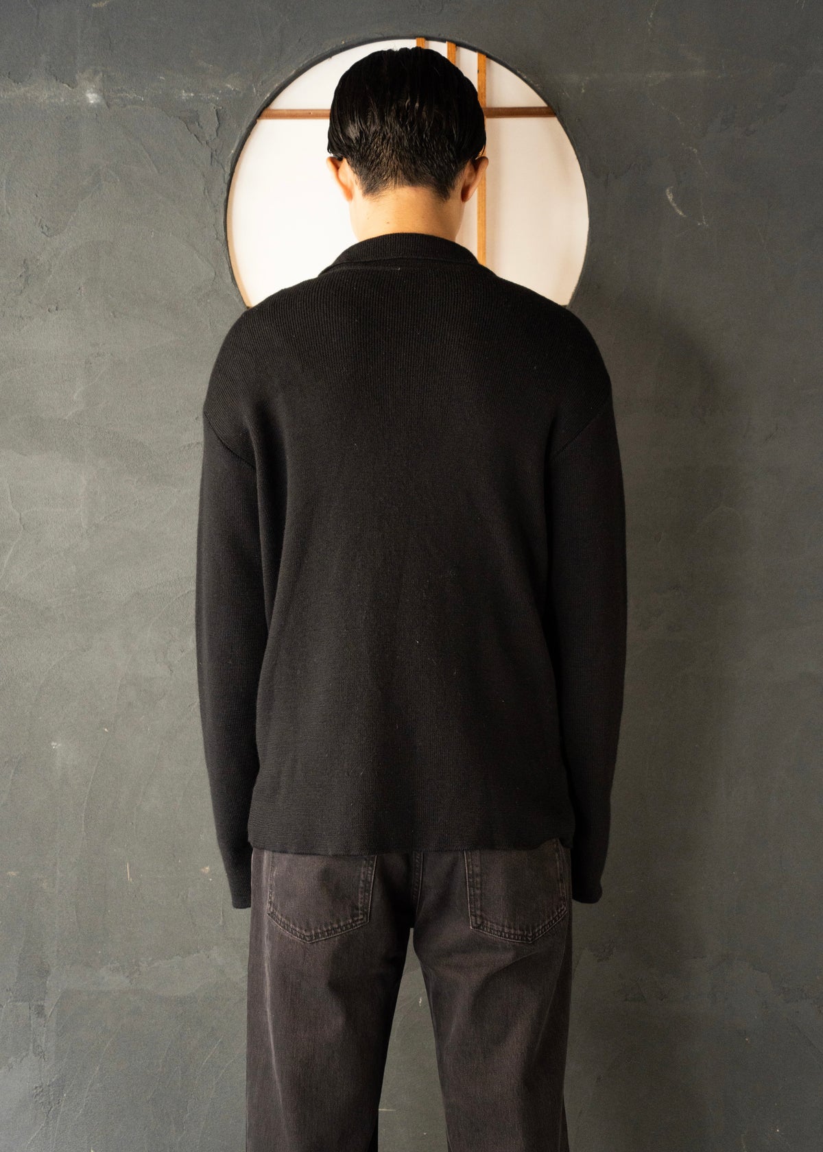 90's agnes b. homme collared wool cardigan