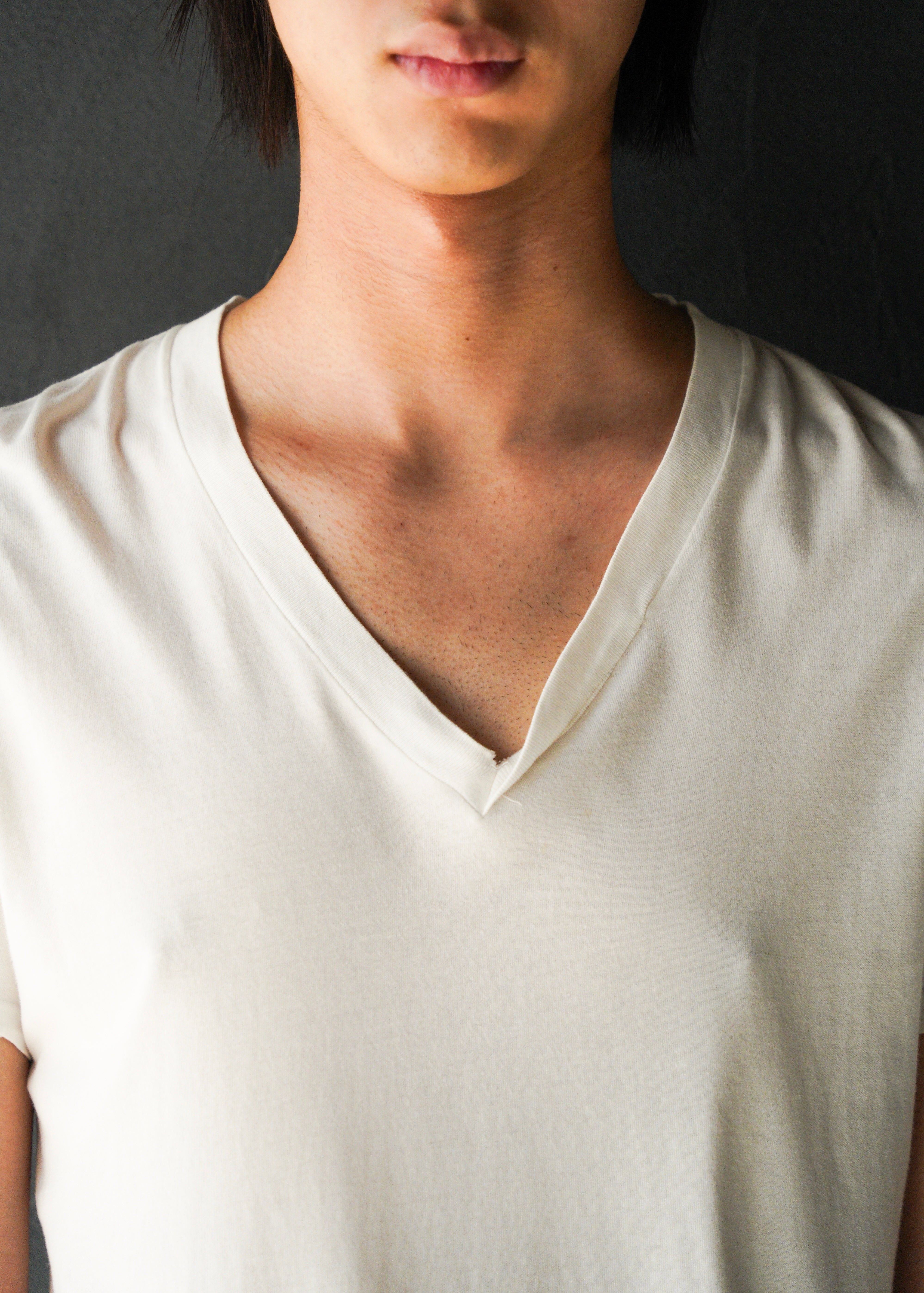 Maison Martin Margiela 2010SS v neck cotton t-shirt