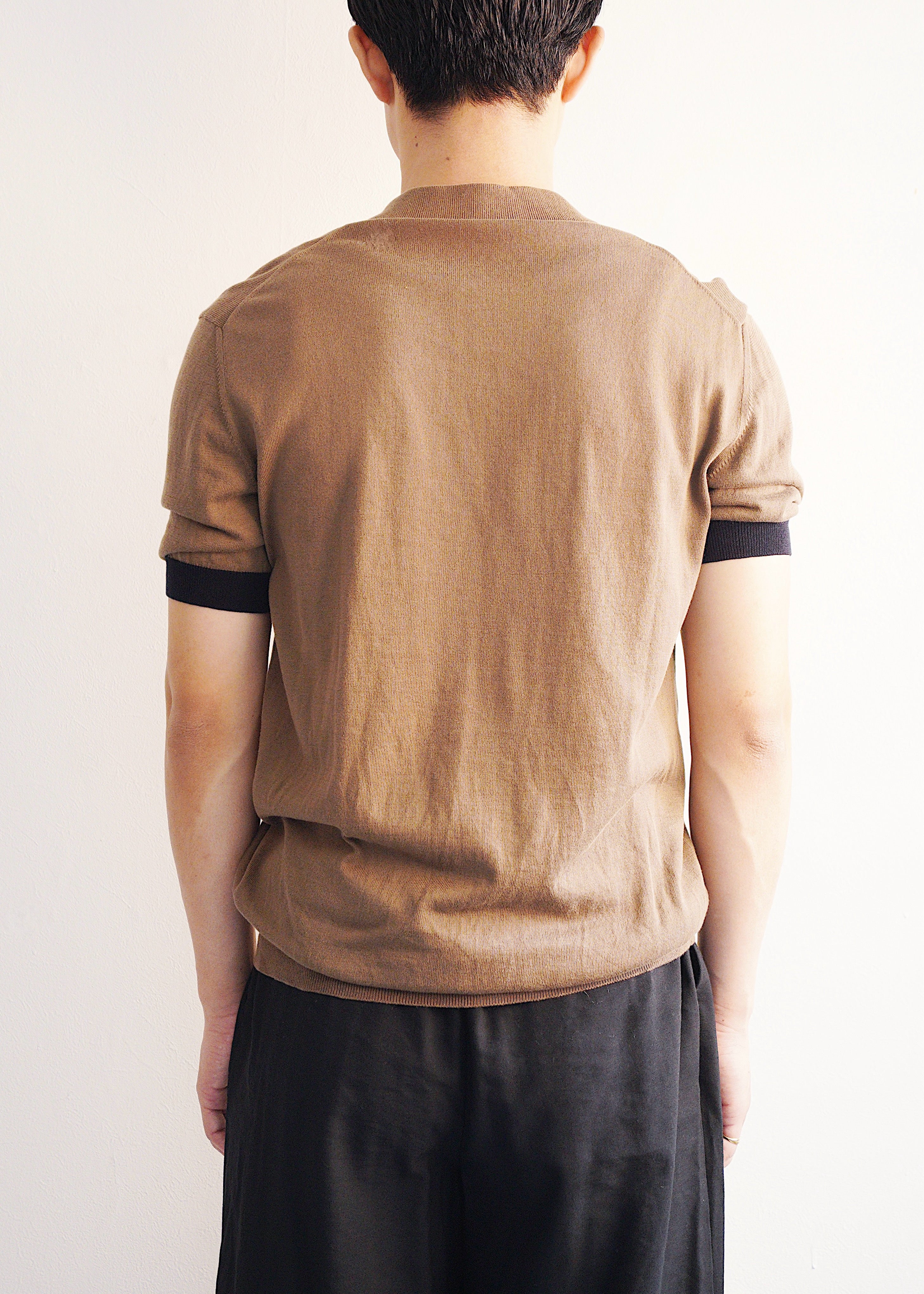 JIL SANDER 09SS by Raf Simons bi-color knit polo
