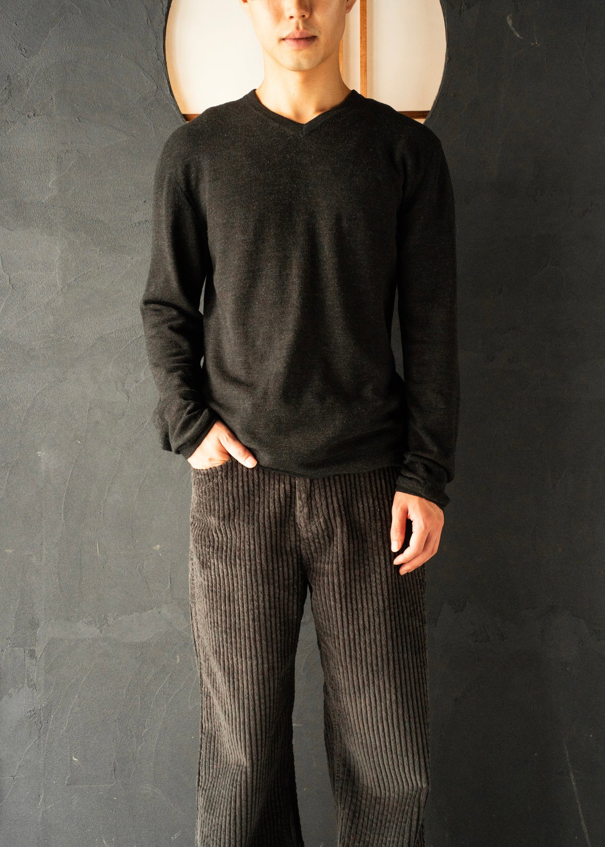 90-00's COMME CA DU MODE MEN v-neck wool knit