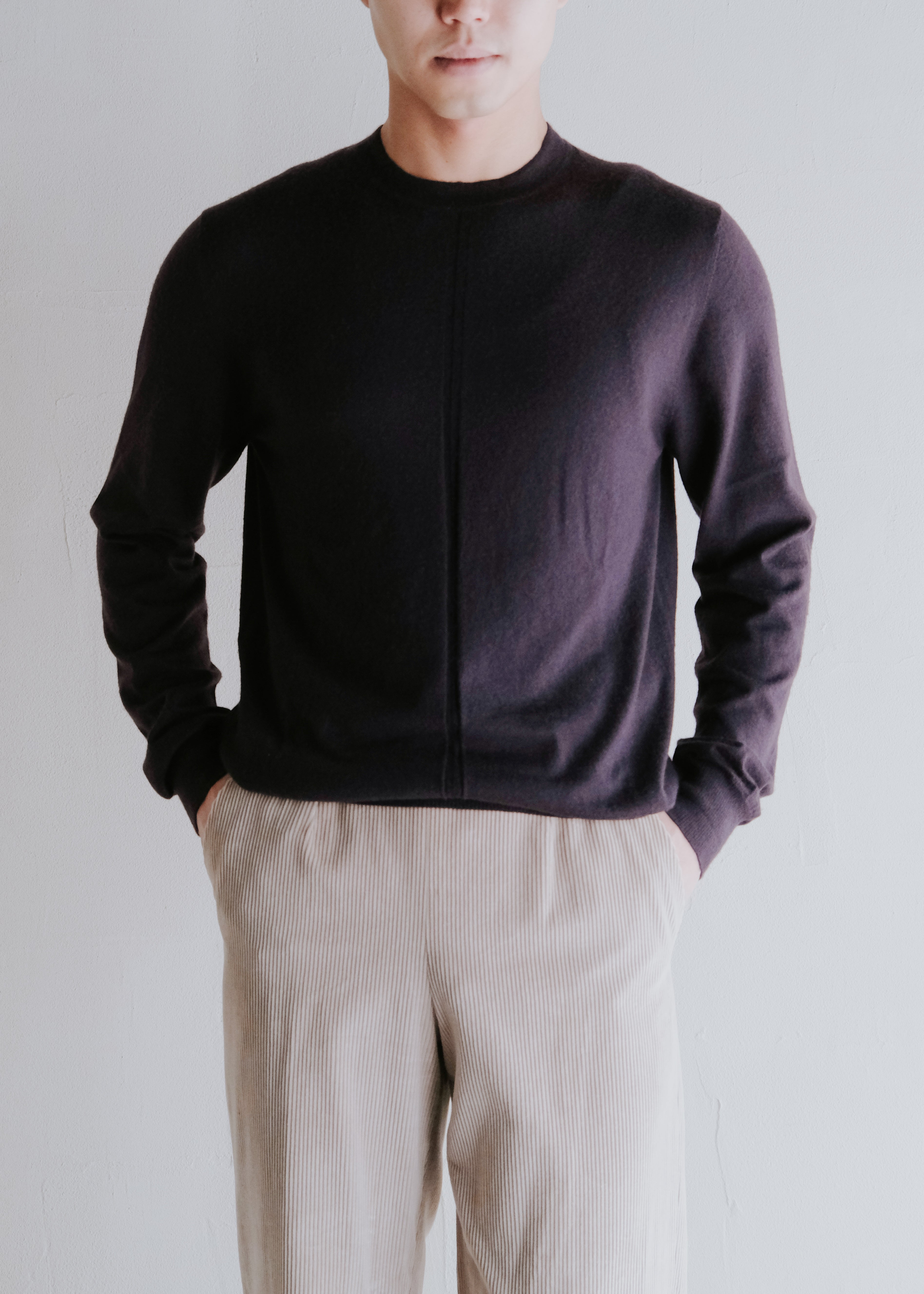 00-10's HERMÈS cashmere crew neck center line knit