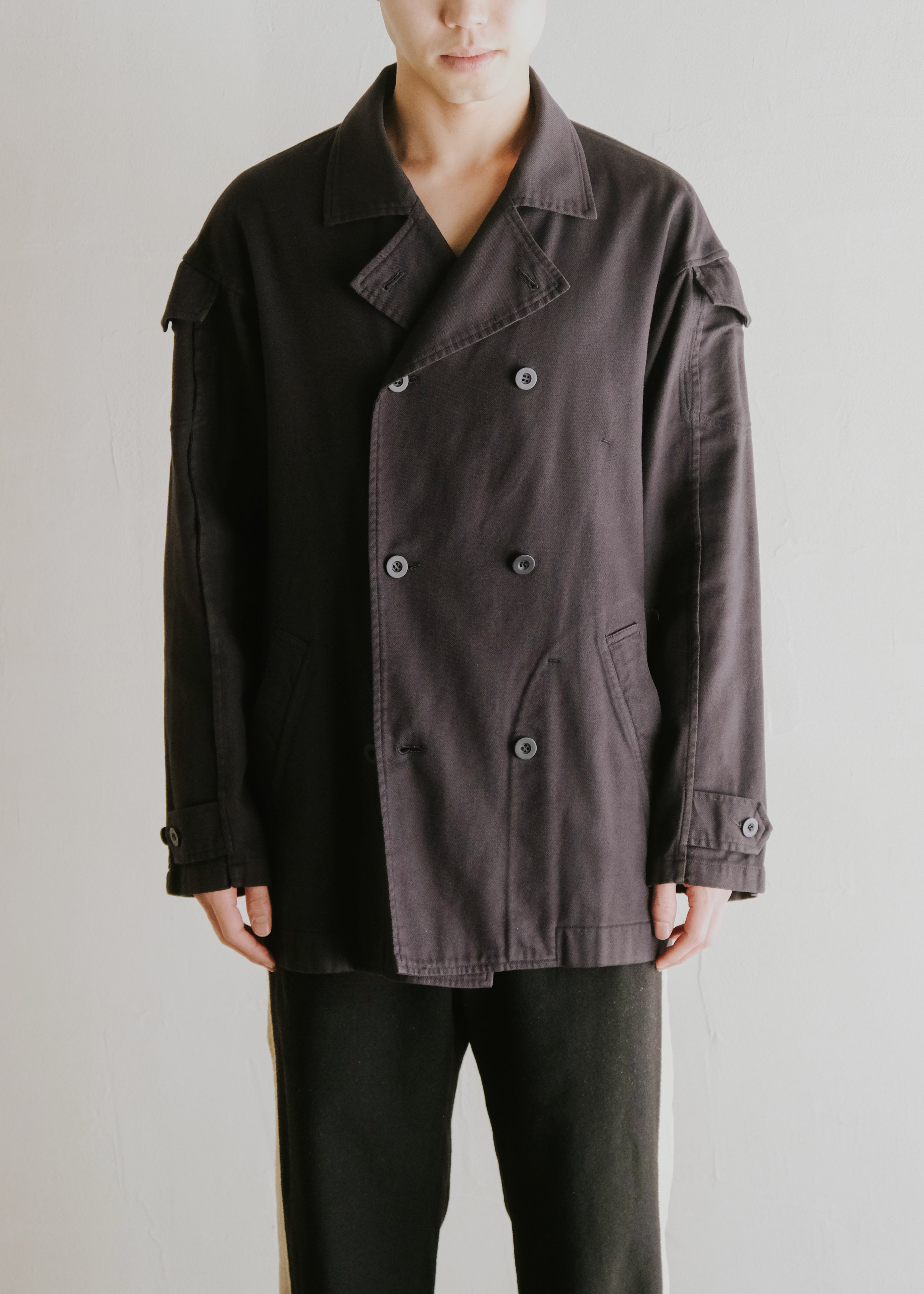 FINAL HOME 14SS multiple pocket cotton peacoat