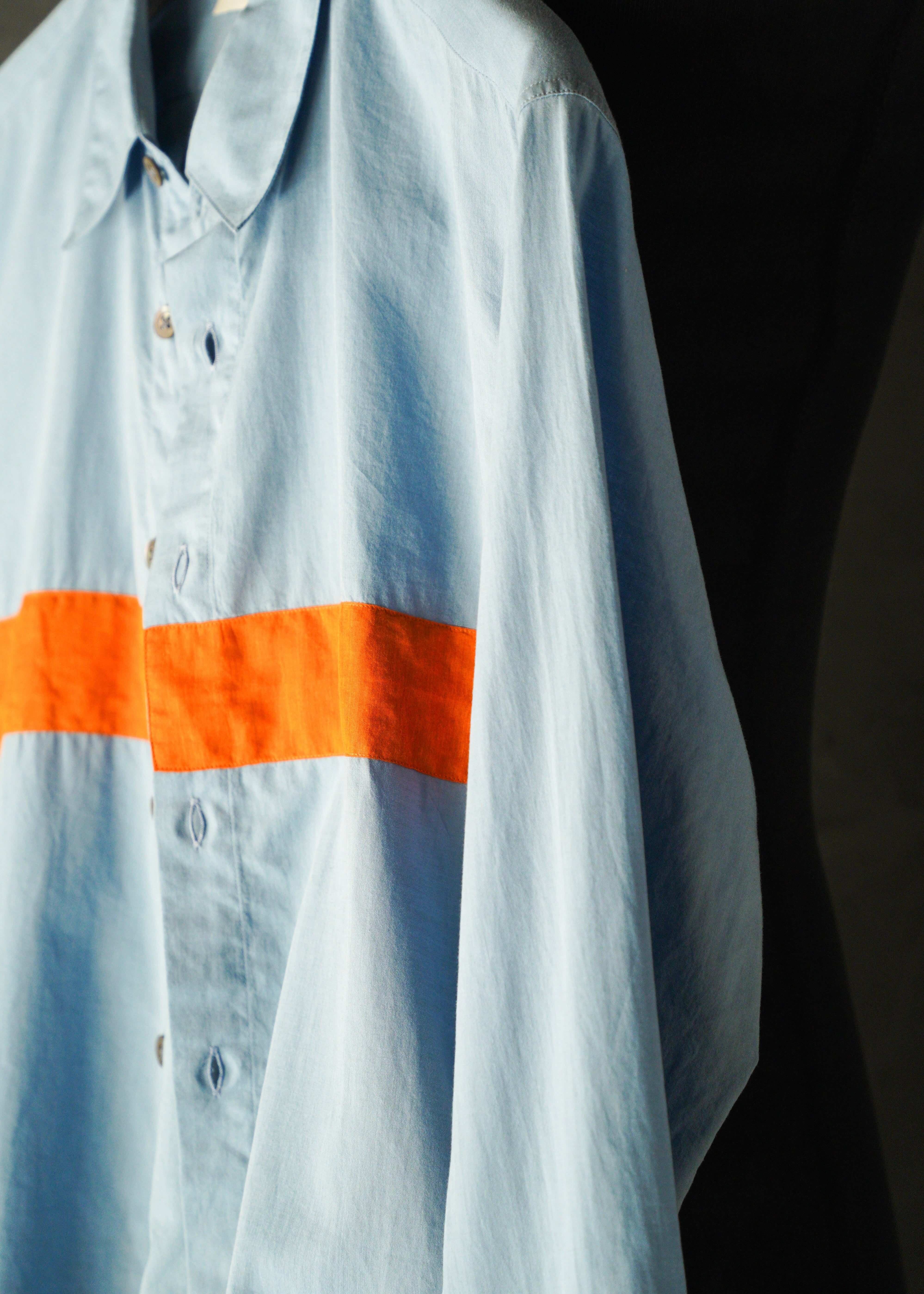 DRIES VAN NOTEN 13SS line color cotton shirt