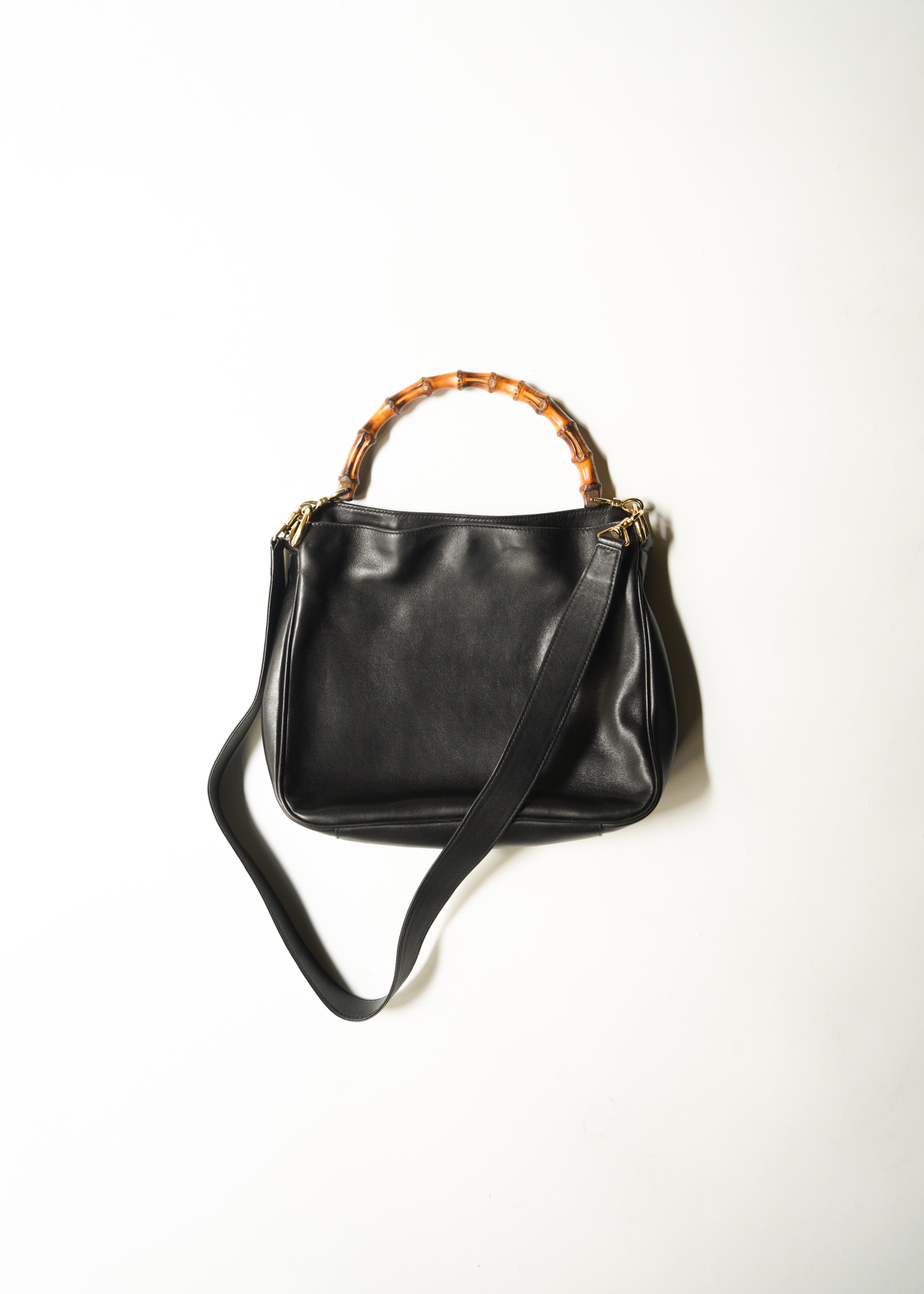 90-00’s GUCCI bamboo handle 2 way shoulder bag