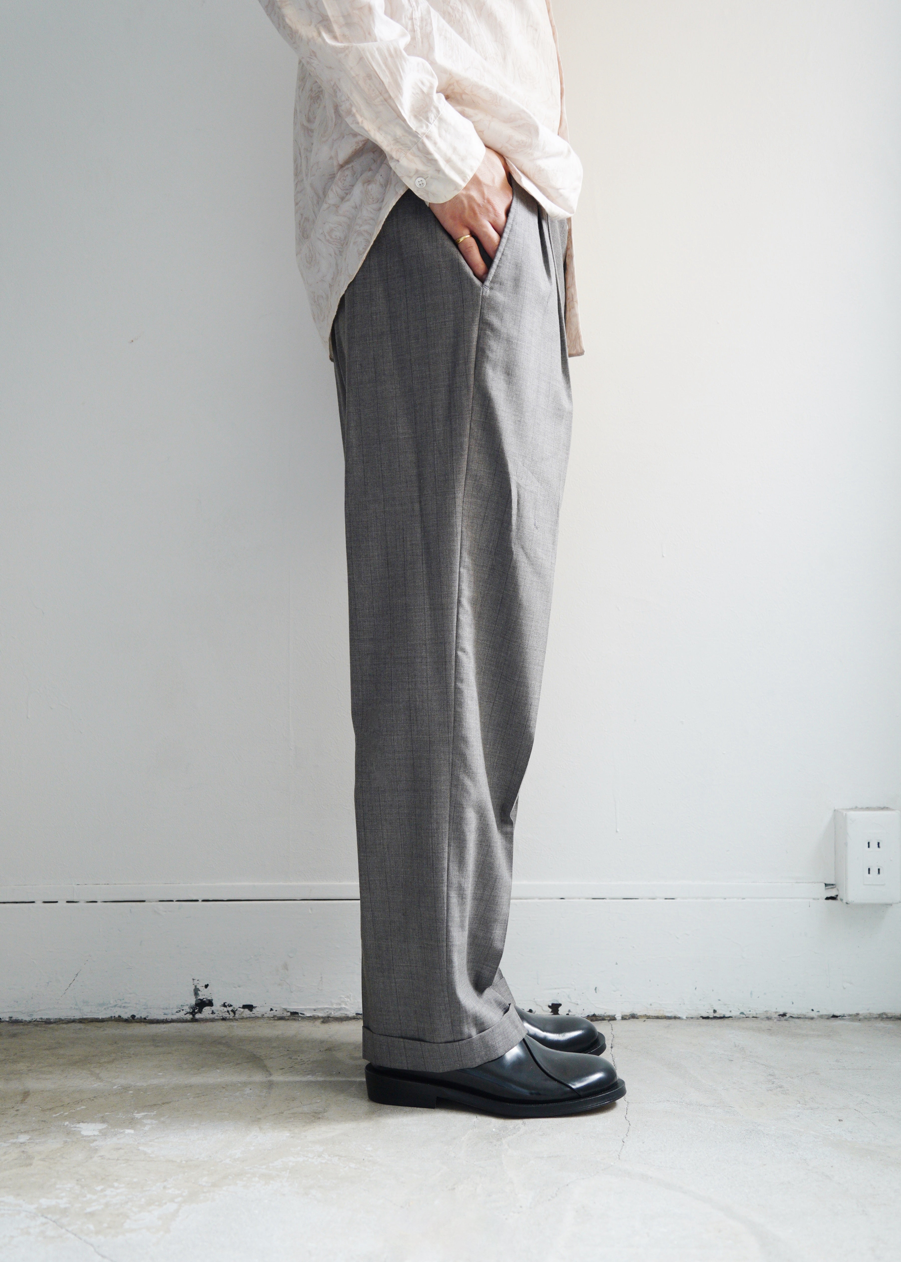 COMME des GARCONS HOMME AD1989 2 tuck wool wide slacks