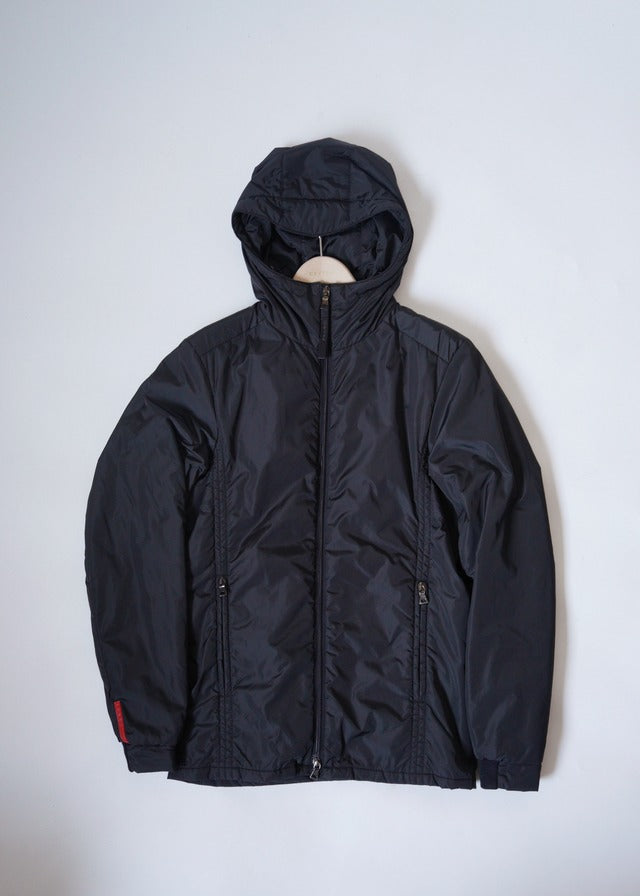 00‘s PRADA SPORT hooded nylon double zip jacket