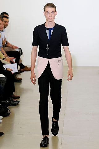 JIL SANDER 09SS by Raf Simons bi-color knit polo