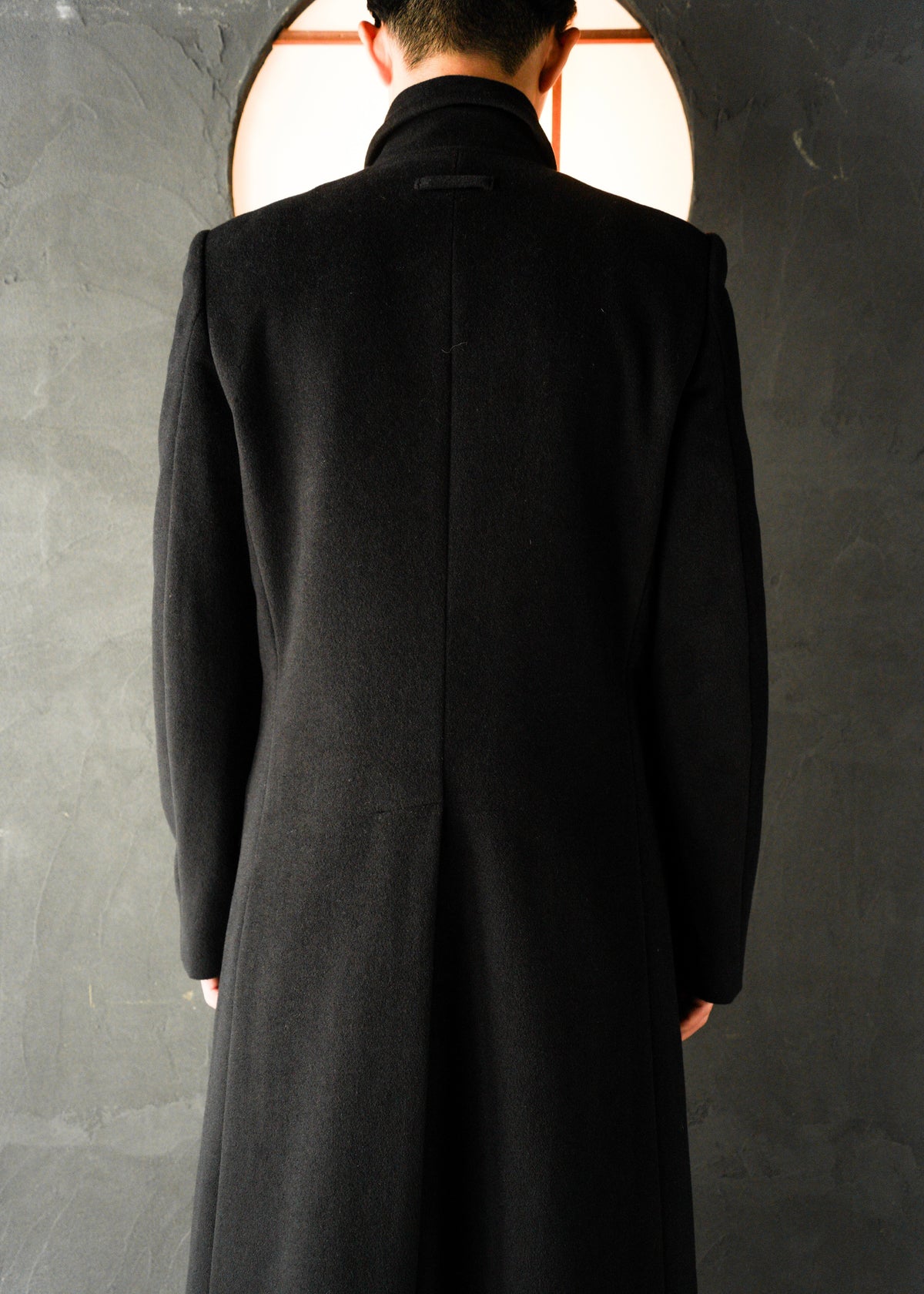 Jean Paul Gaultier HOMME belted neck double zip angora blend wool maxi-length coat