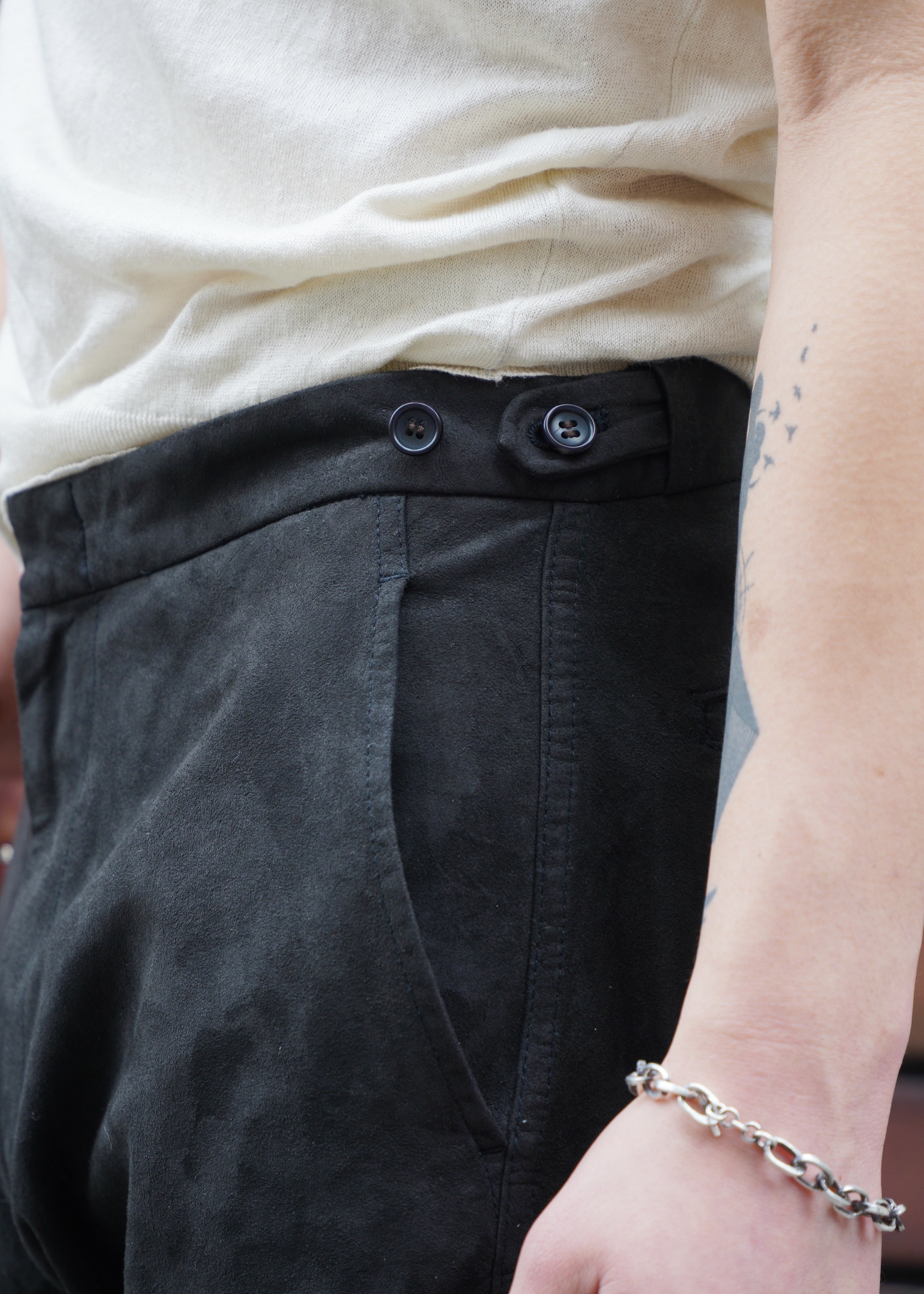 COMME des GARÇONS HOMME PLUS 99AW fake leather straight trousers