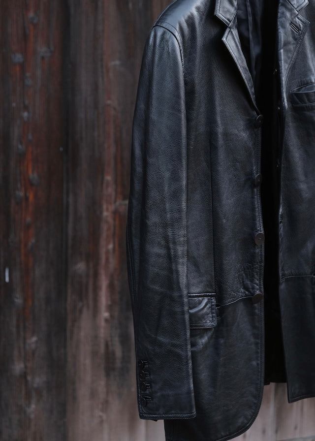 90's Jean Paul GAURTIER HOMME sheepskin 4B tailored jacket