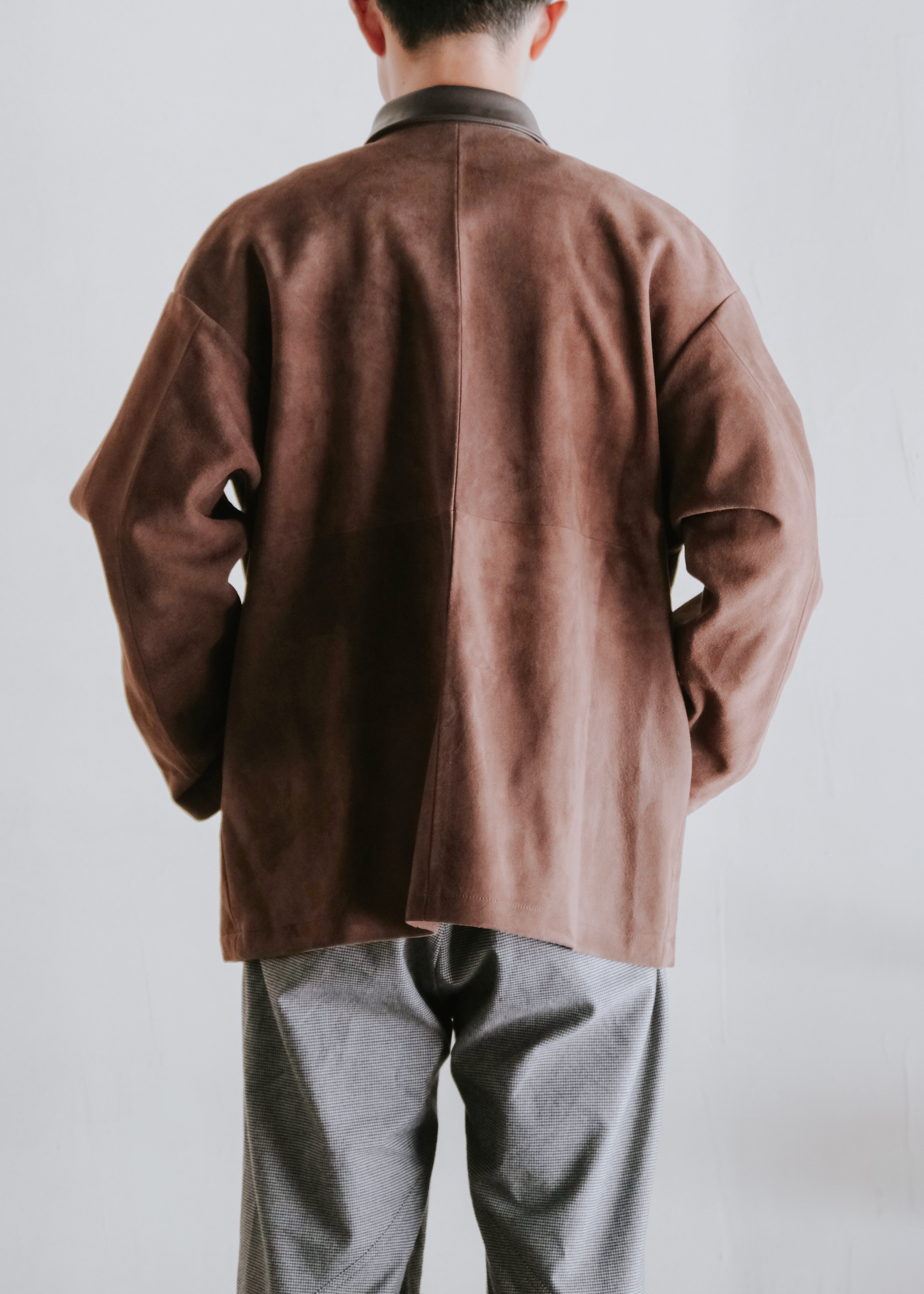 beta post ベータポスト 26AW ゴート スウェードレザー Suede Leather relax ジャケット D.brown メンズ