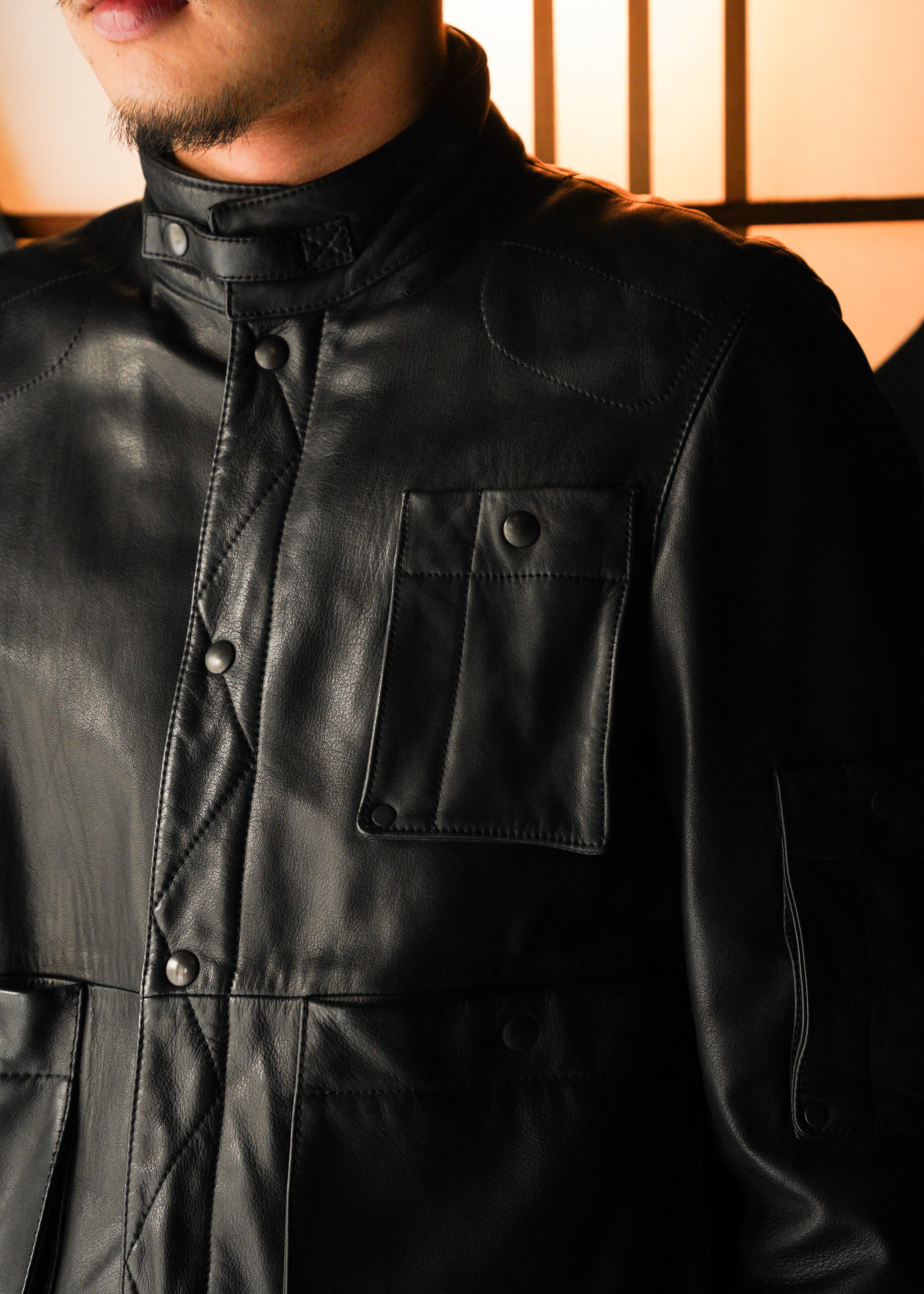MARTIN MARGIELA 07AW multiple pockets single leather riders jacket