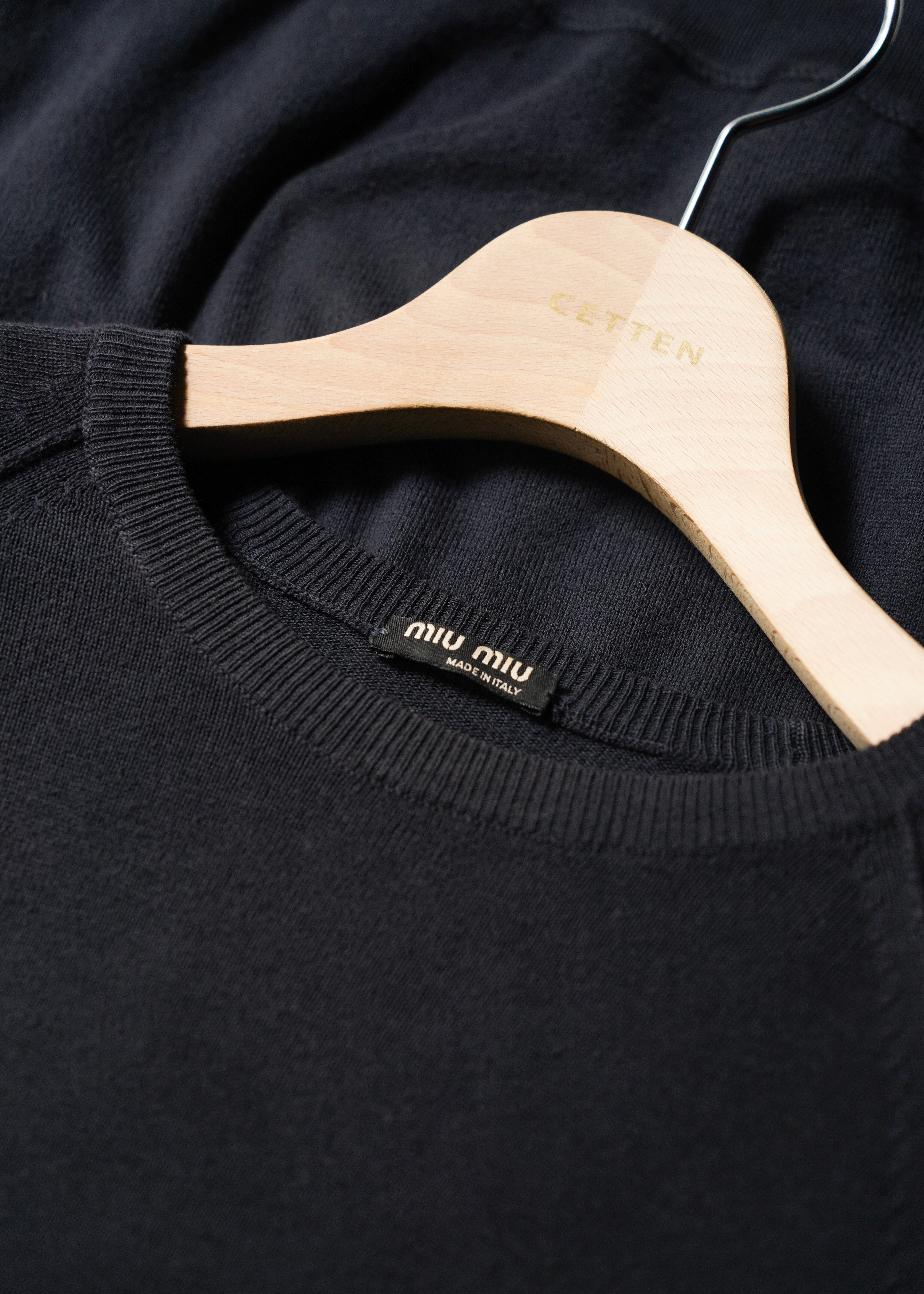 00’s MIU MIU raglan sleeve crew neck cotton knit