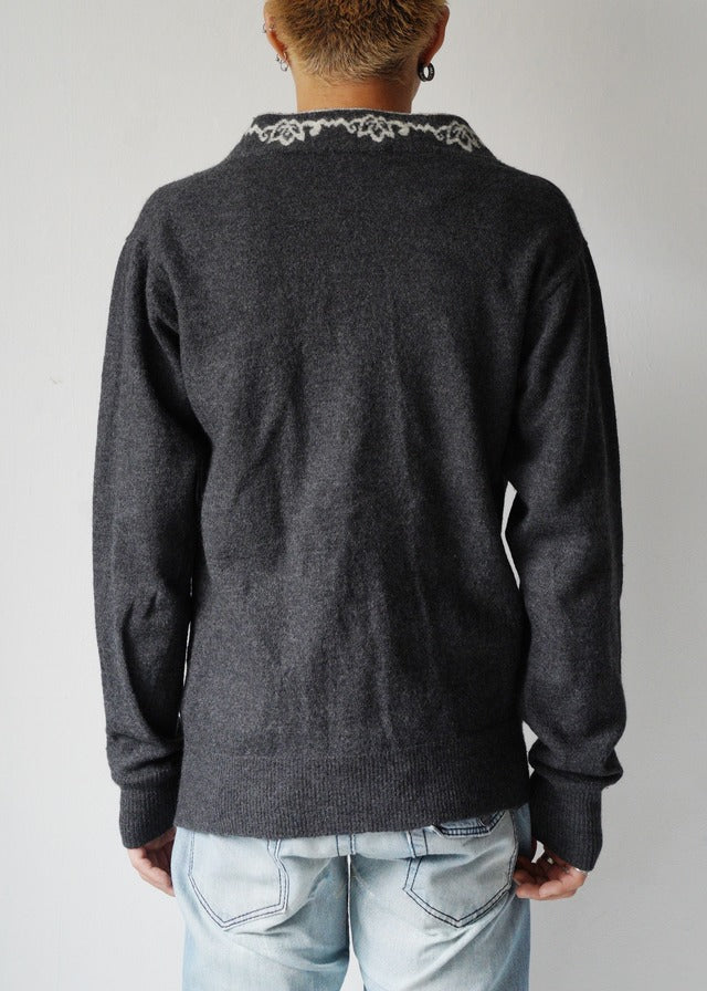Y's for men 04AW pattern collar wool cardigan