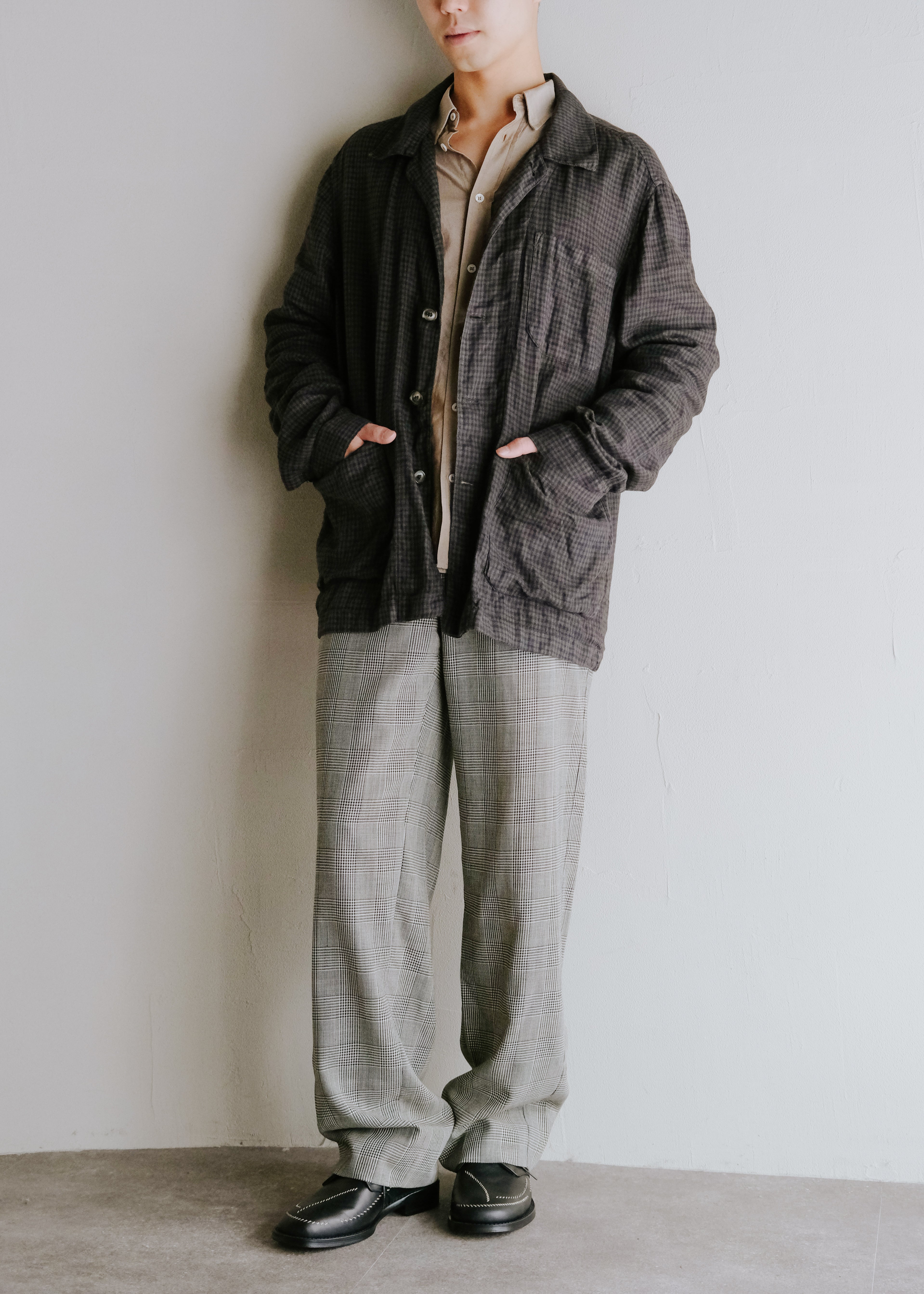 Martin Margiela 07AW snap button down collar shirt