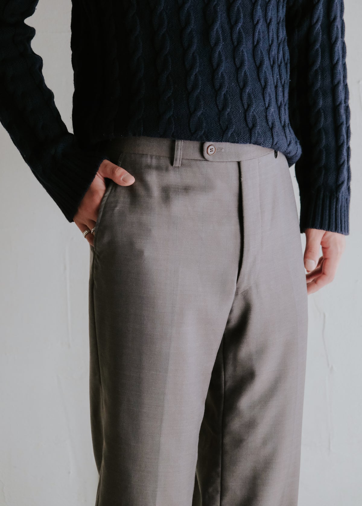 90's Christian Dior MONSIEUR center creased straight slacks