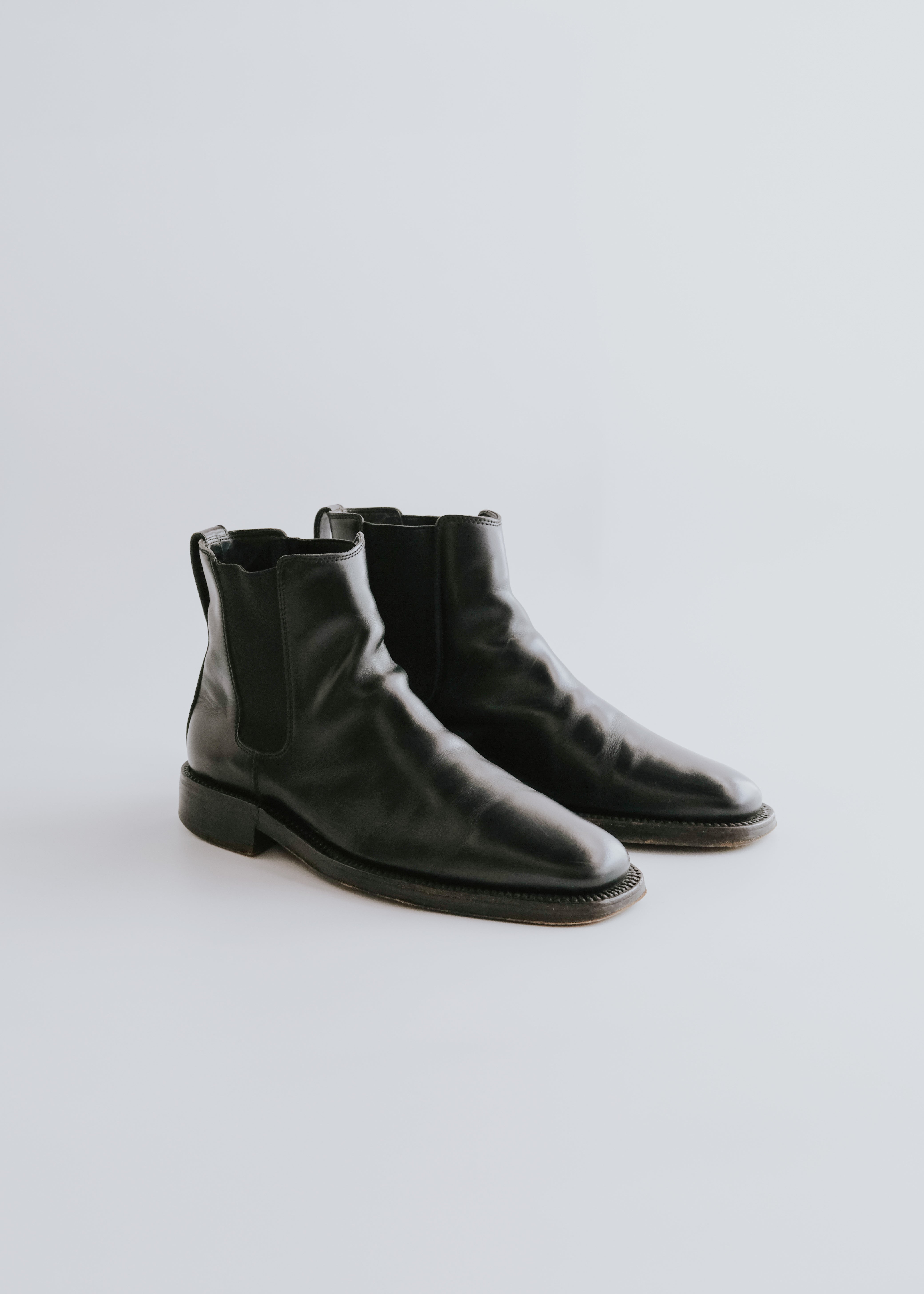 90-00's GUCCI by Tom Ford side gore leather boots