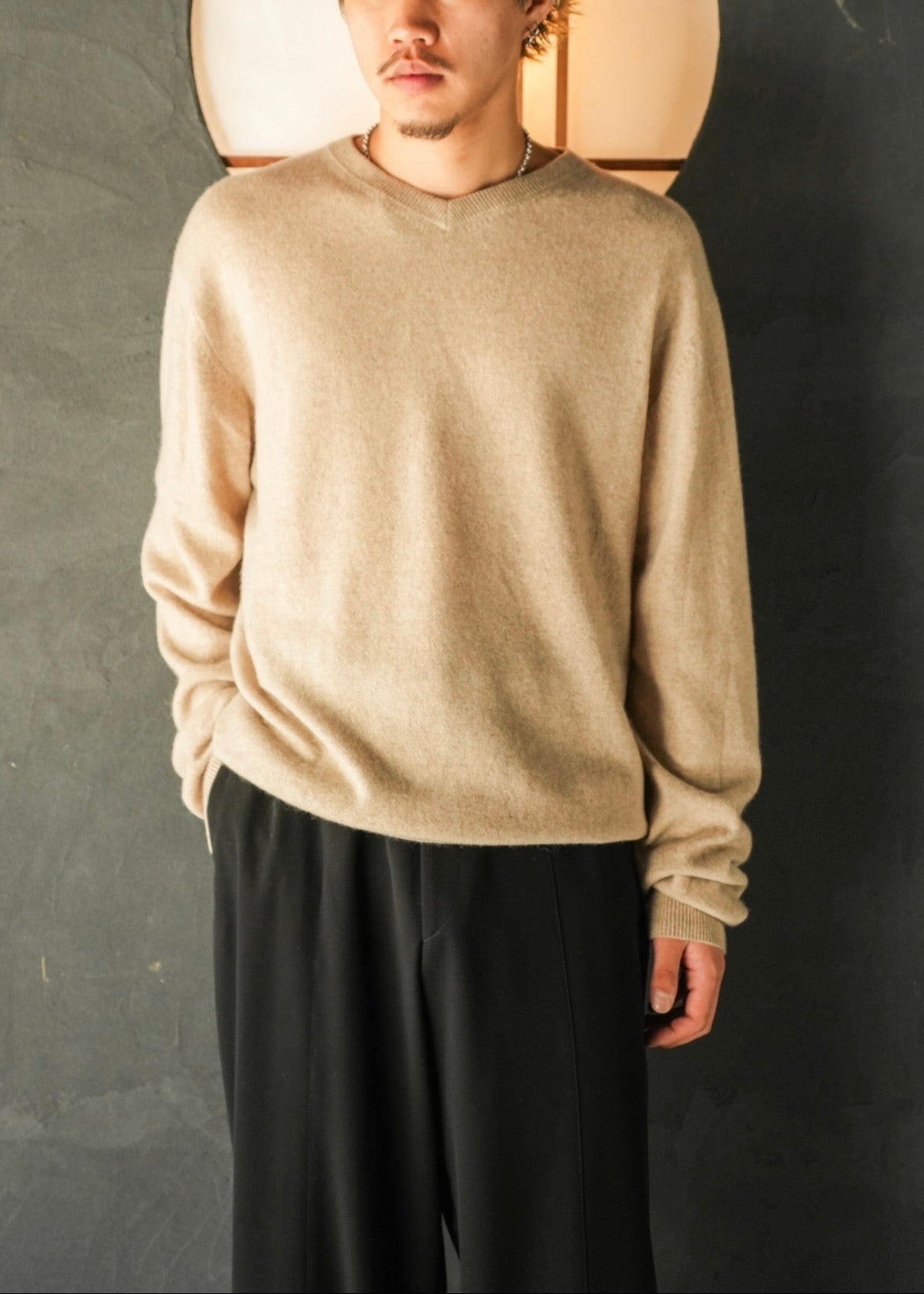 V neck cashmere knit