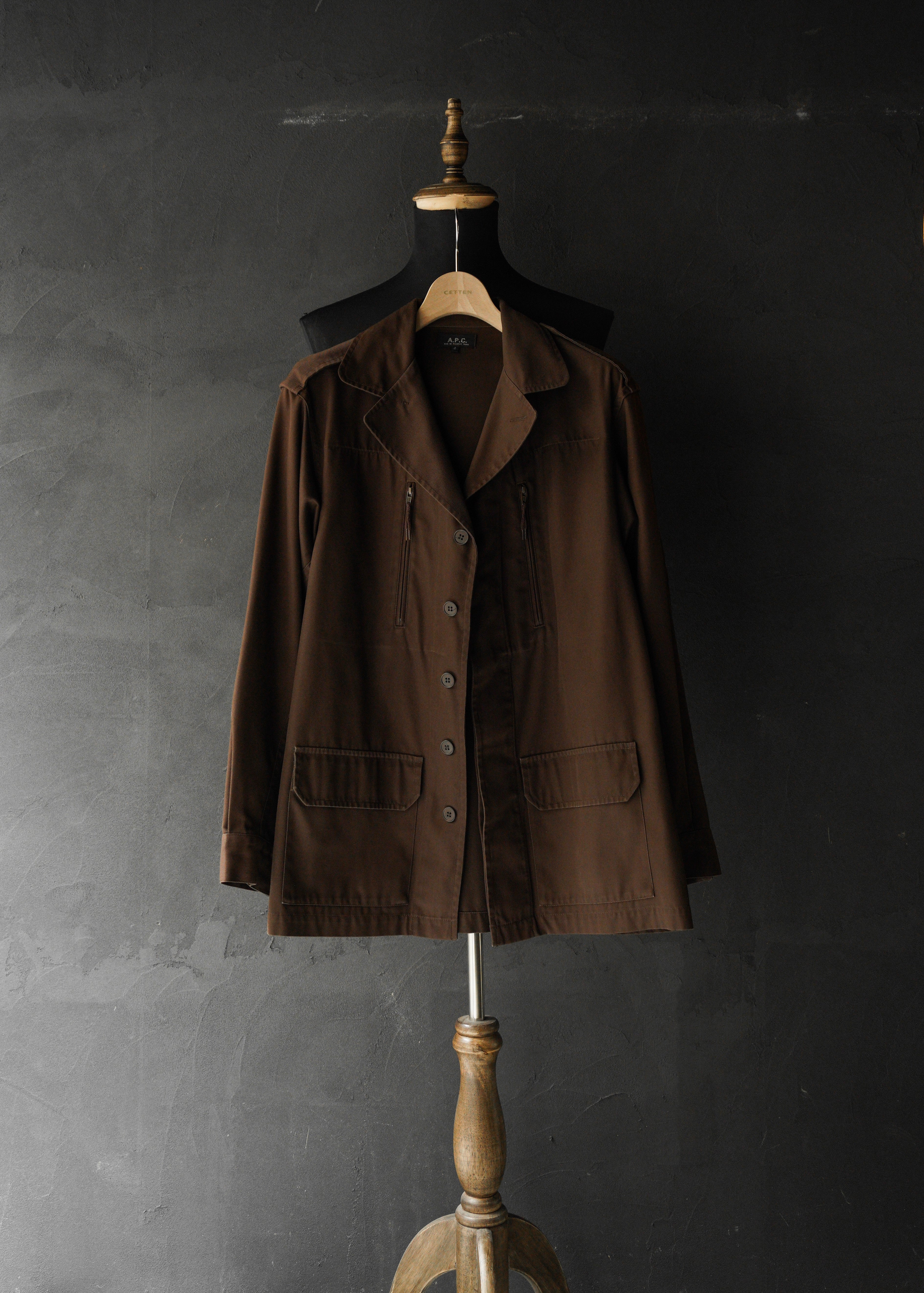 A.P.C. アーペーセー 90年代 フライフロント ミリタリージャケット 古着 ヴィンテージ フレンチカジュアル メンズ