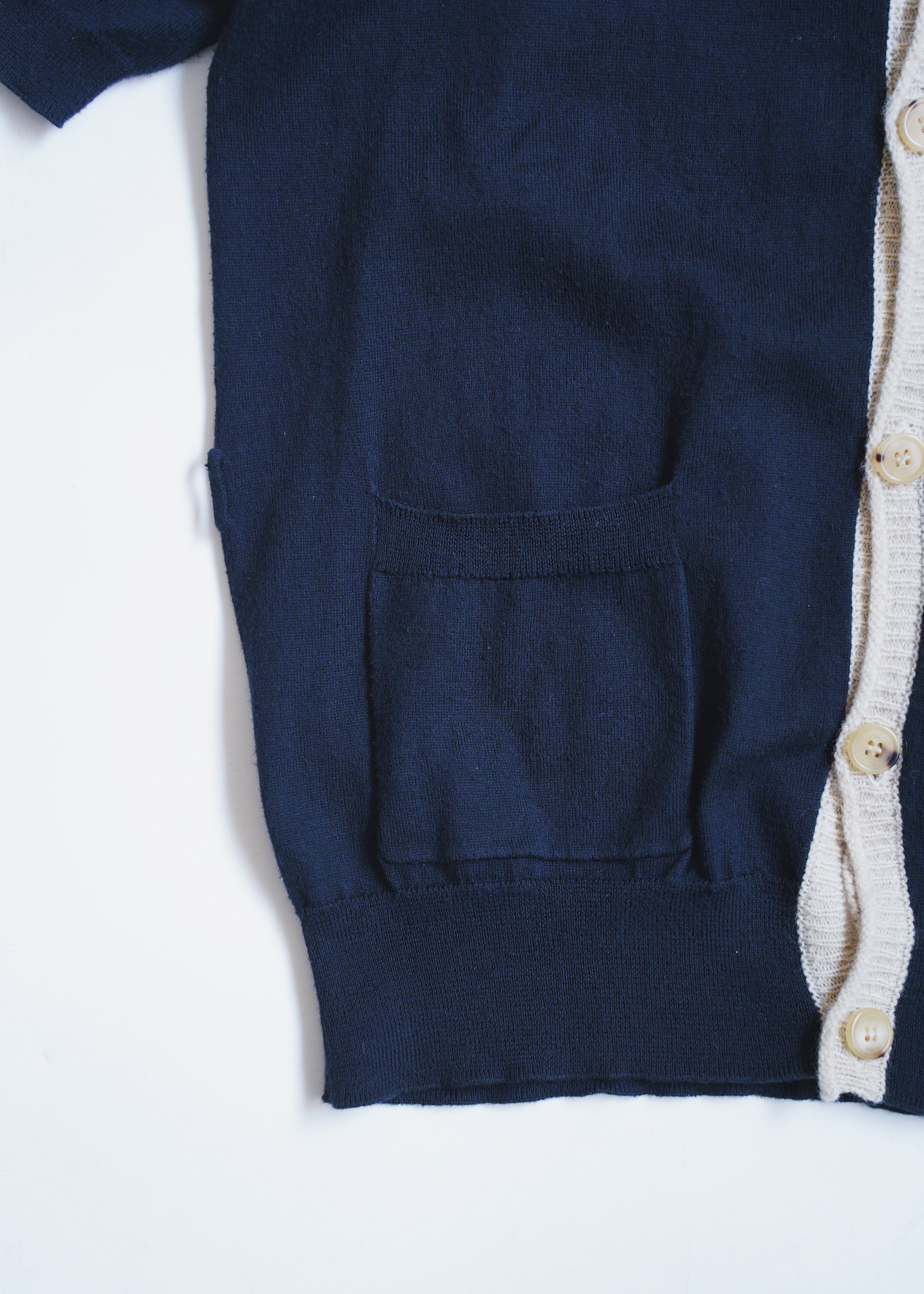 10's DRIES VAN NOTEN short sleeve cotton knit cardigan