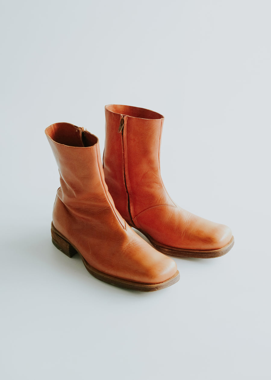MARTIN MARGIELA マルタンマルジェラ Early 00's square toe side zip boots 古着 メンズ