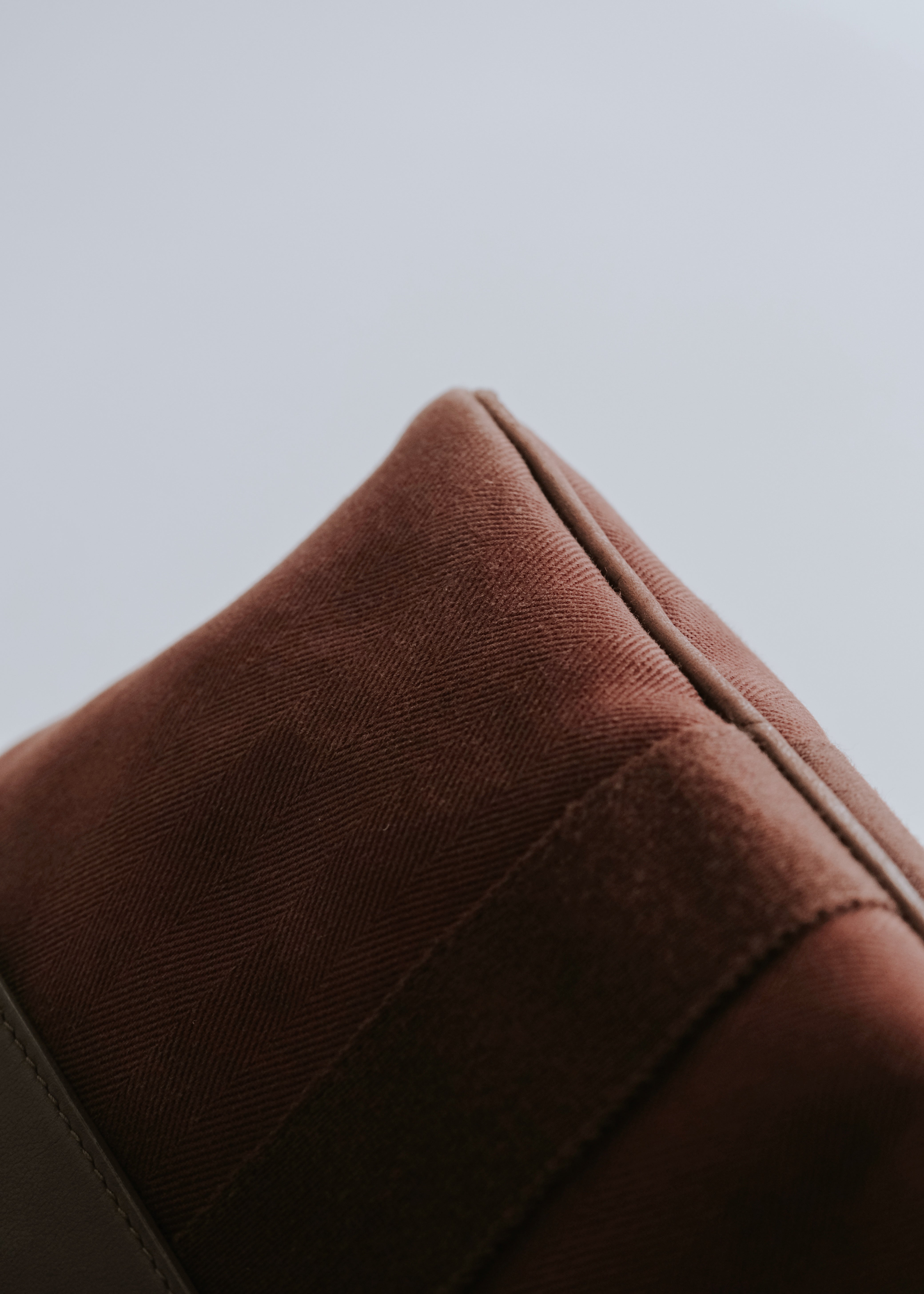 00's HERMÈS valparaiso MM leather flap canvas hand bag