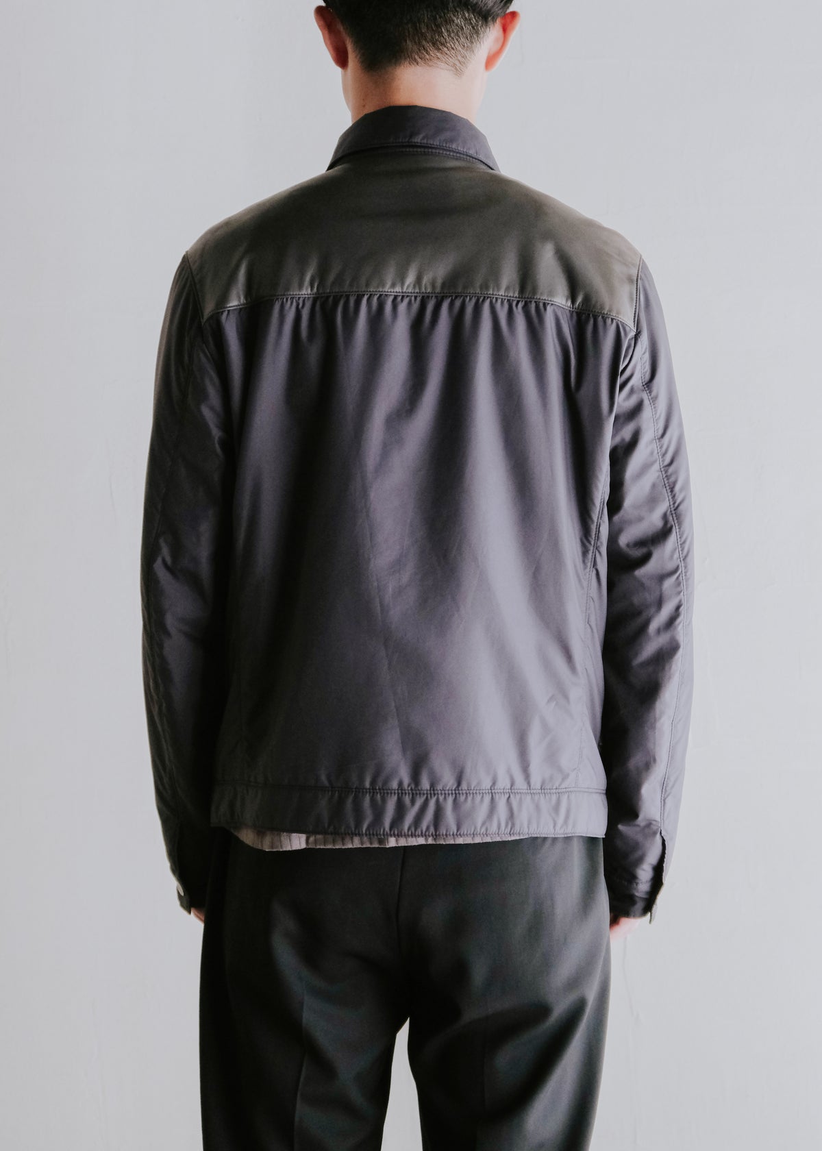 Salvatore Ferragamo サルヴァトーレフェラガモ 90-00年代 レザー patchworks padded ブルゾン メンズ
