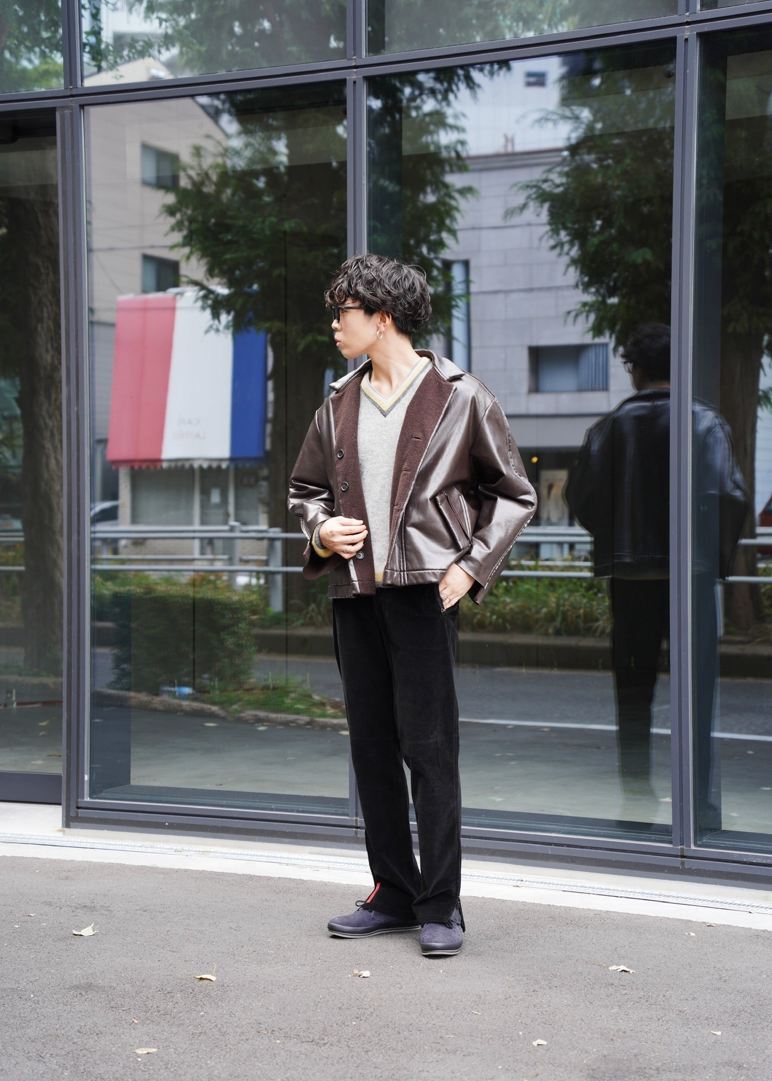 Y's 95AW coating reversible bore blouson