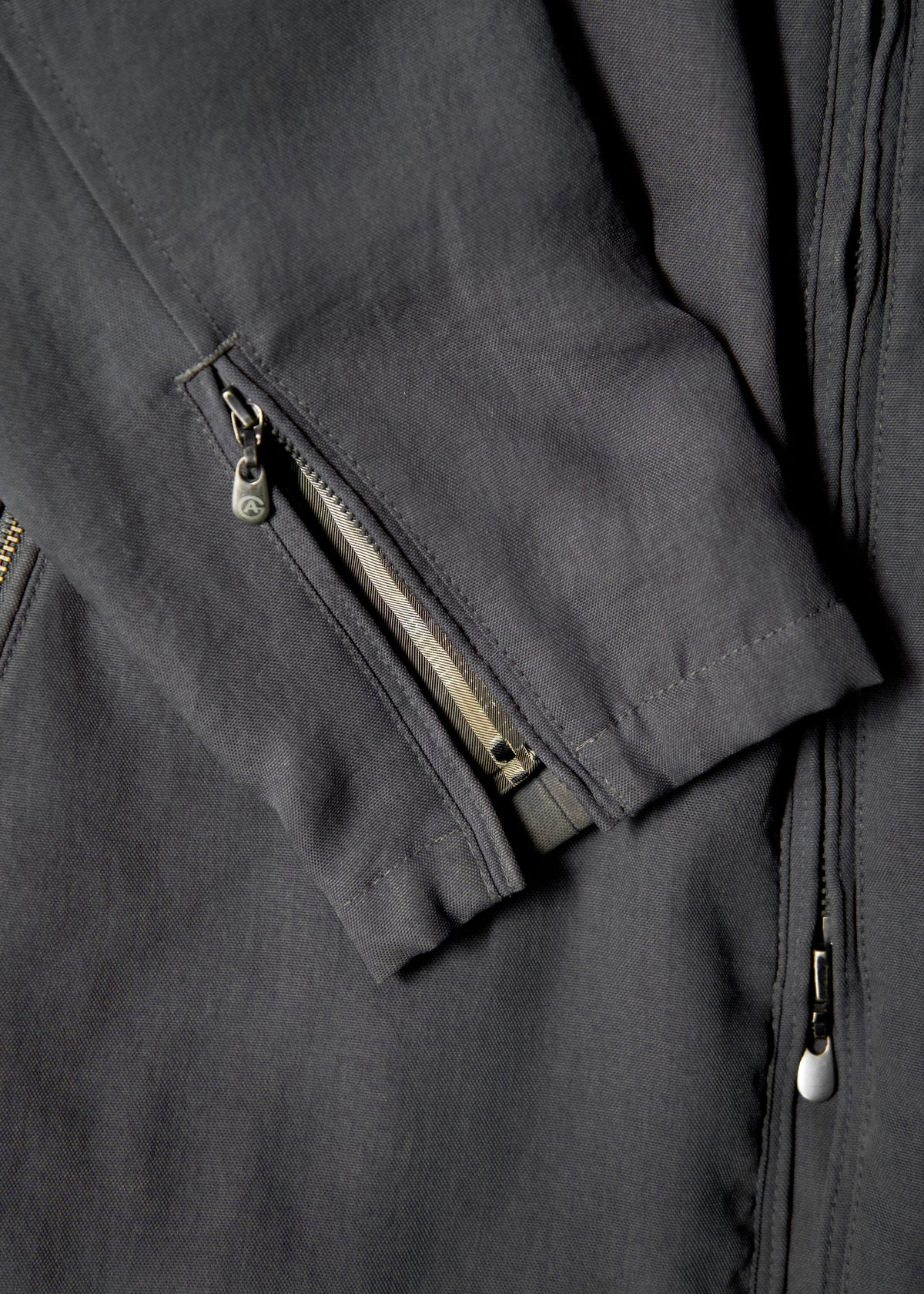 ARMANI COLLETIONI leather stand collar zip up coat