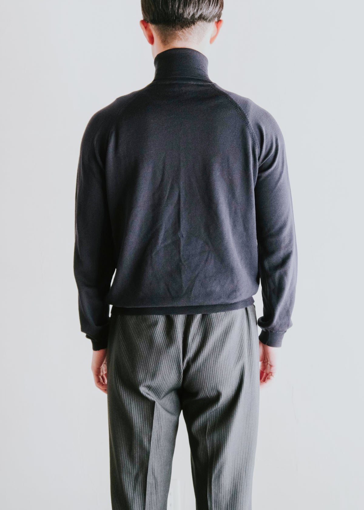 90-00's DRIES VAN NOTEN raglan sleeves merino wool turtleneck knit