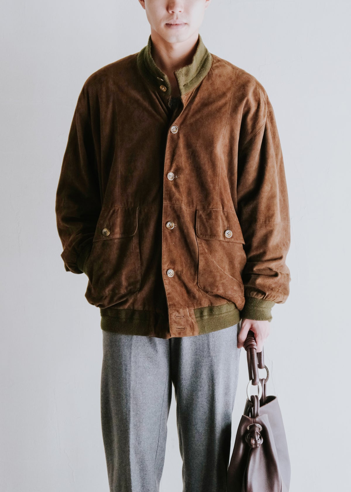 90-00's BARISAL goat suede leather valstar jacket