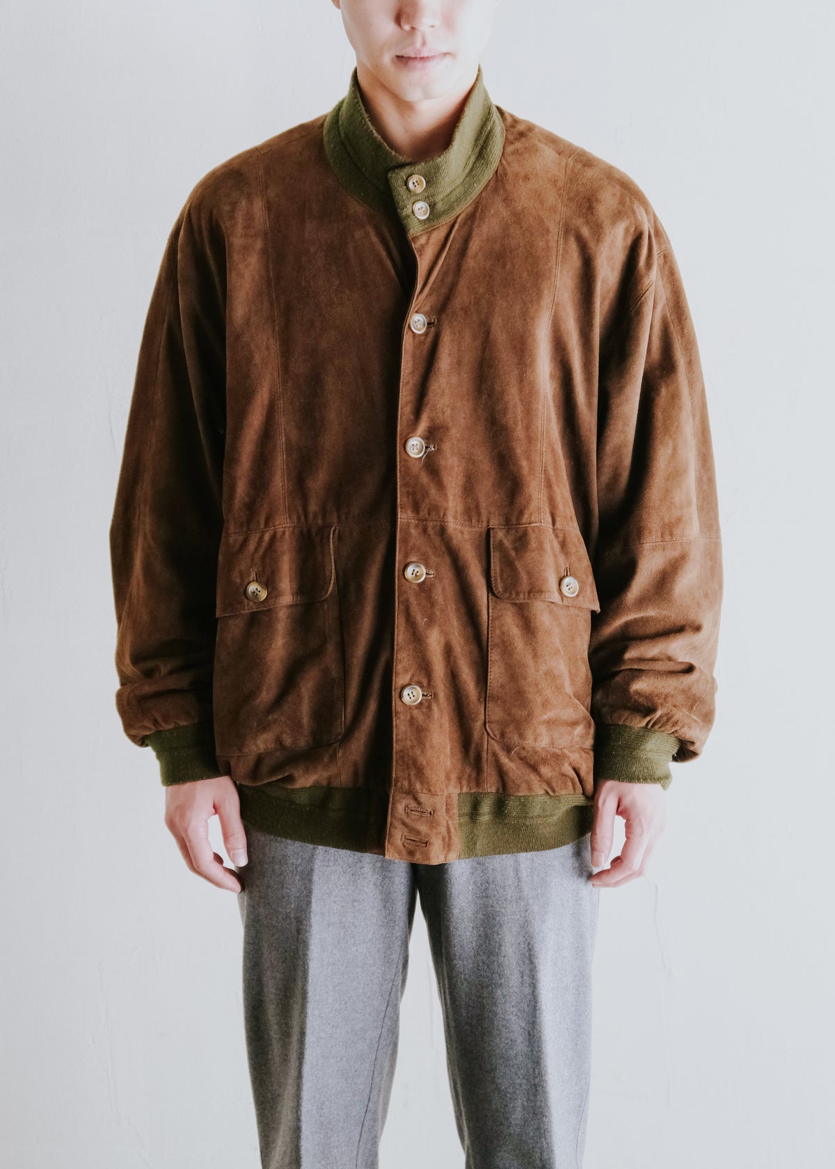 90-00's BARISAL goat suede leather valstar jacket