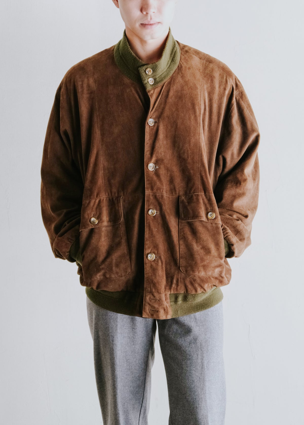 90-00's BARISAL goat suede leather valstar jacket
