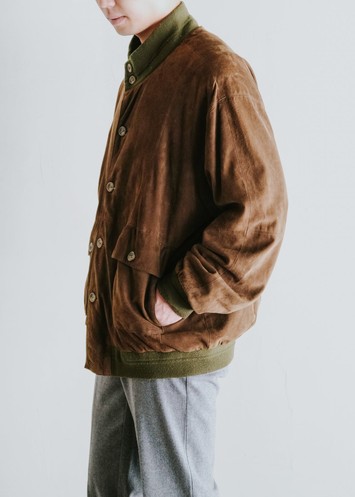 90-00's BARISAL goat suede leather valstar jacket