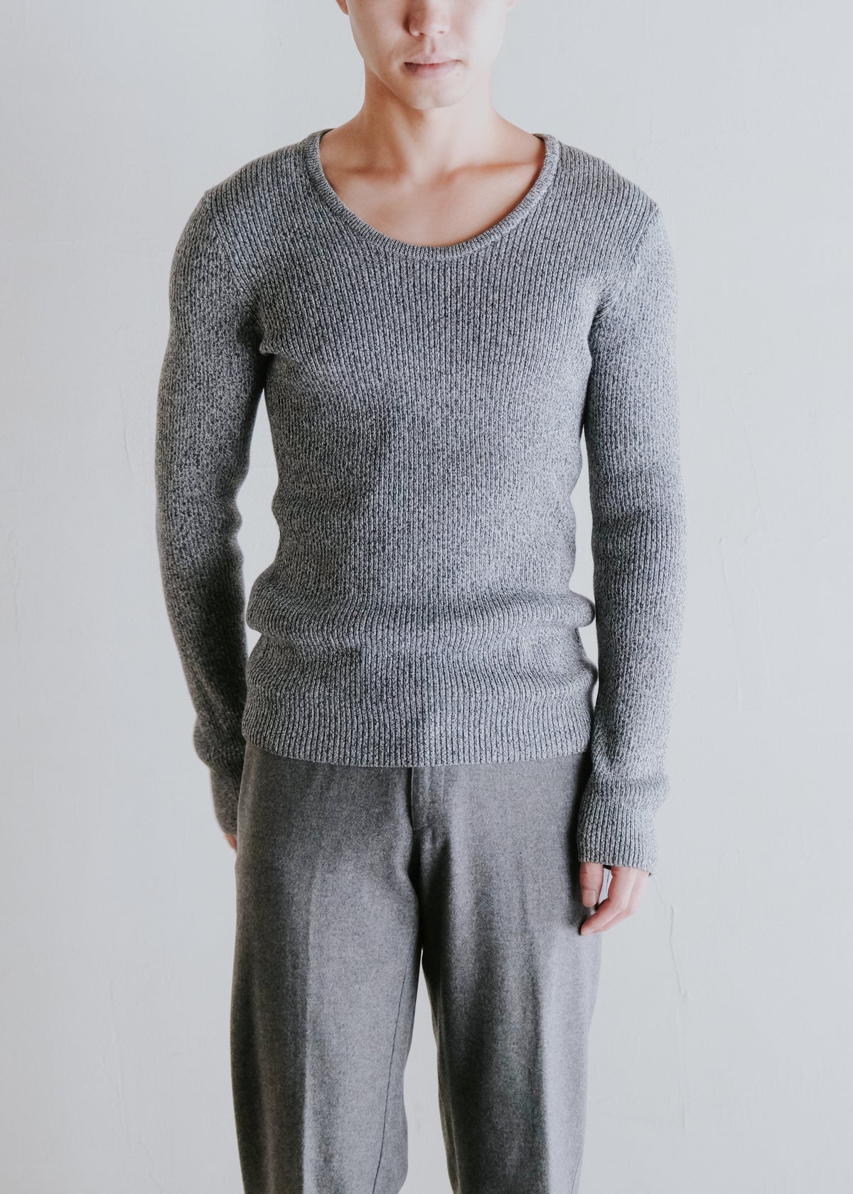 00's GUCCI wide crewneck knit