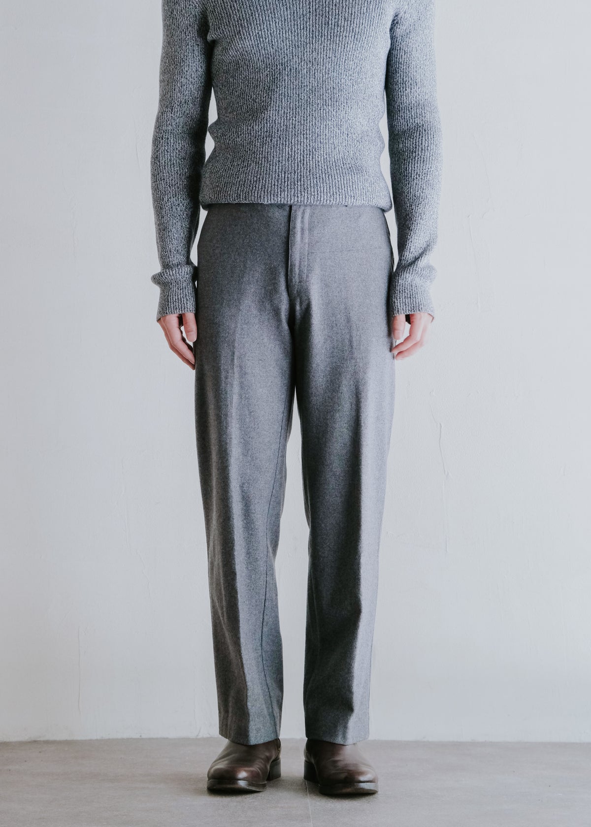 90's A.P.C. center crease straight wool slacks