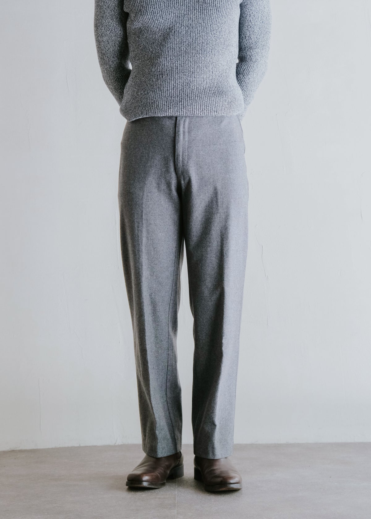 90's A.P.C. center crease straight wool slacks
