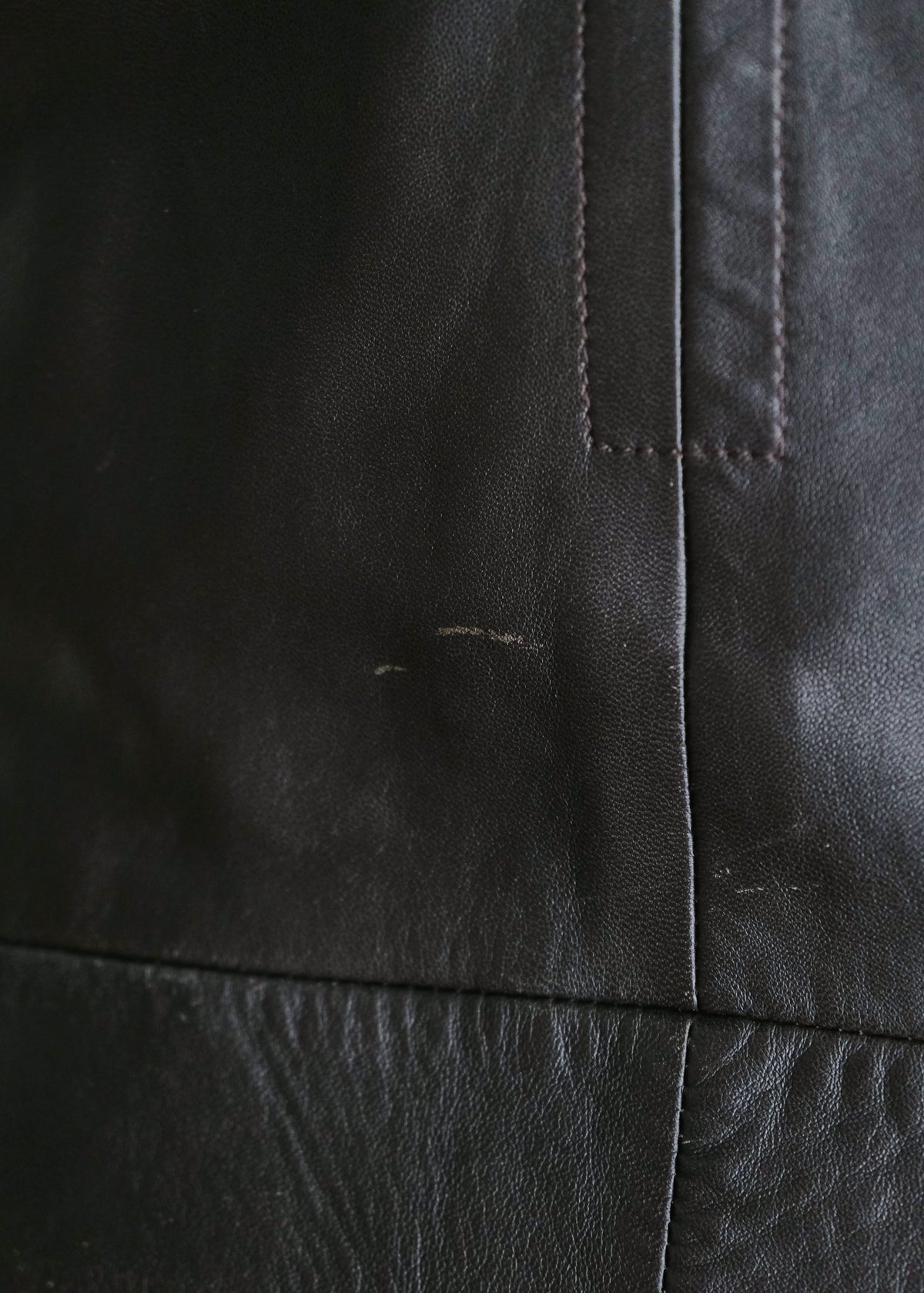 00's BOSS HUGO BOSS fly front lamb leather jacket