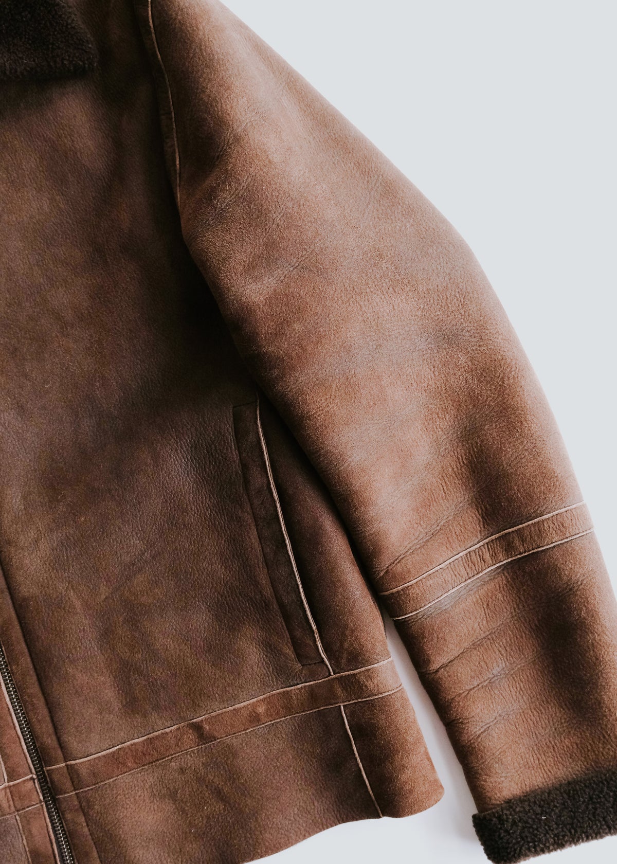 00's JIL SANDER boa collar leather blouson