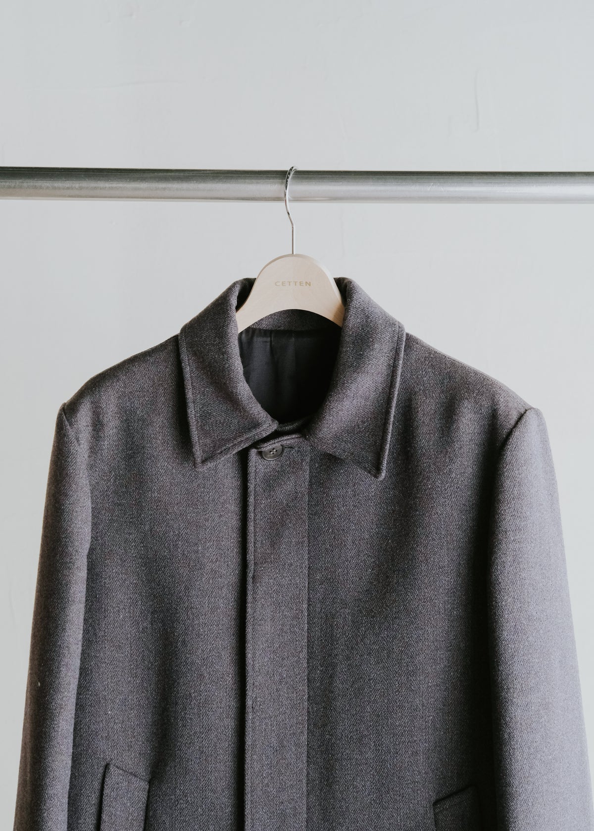 A.P.C. 99AW fly front single-breasted balmacaan coat