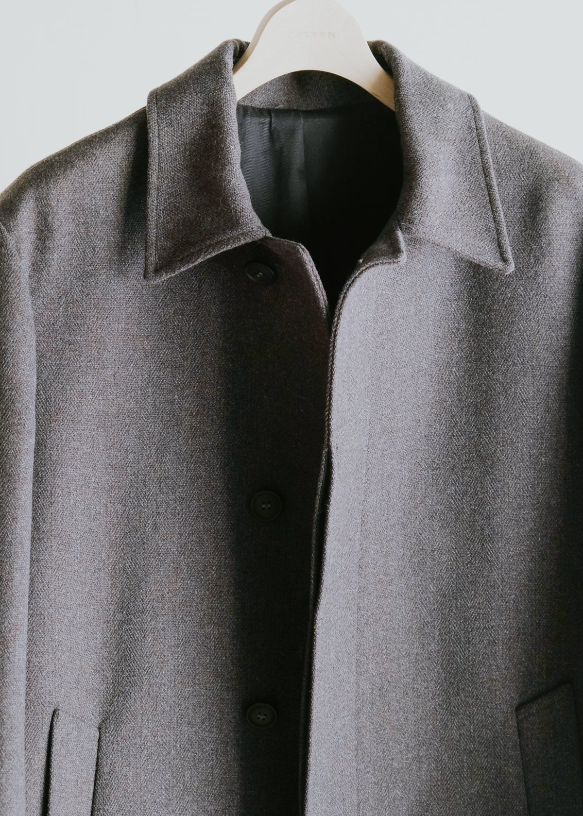 A.P.C. 99AW fly front single-breasted balmacaan coat