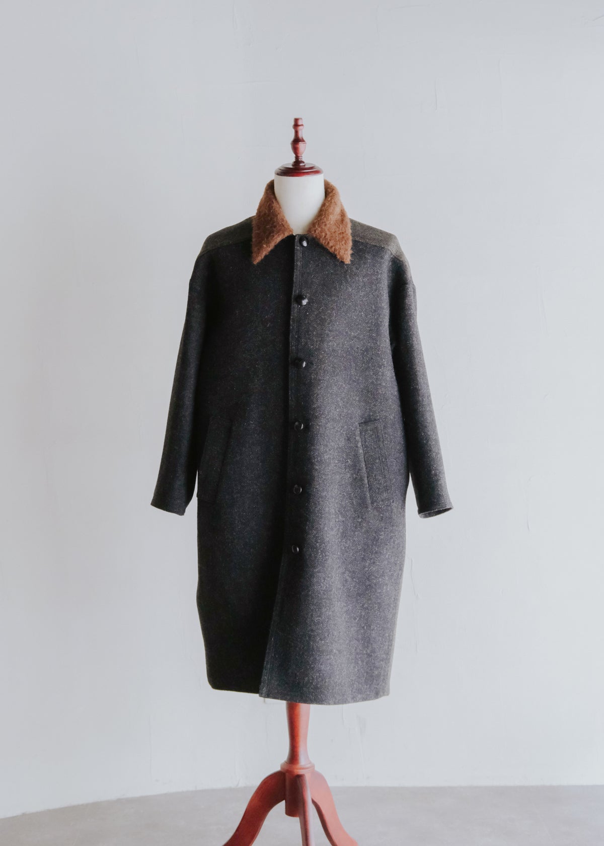 NAMACHEKO 26AW EMLEY COAT / SPECKLED GRAY