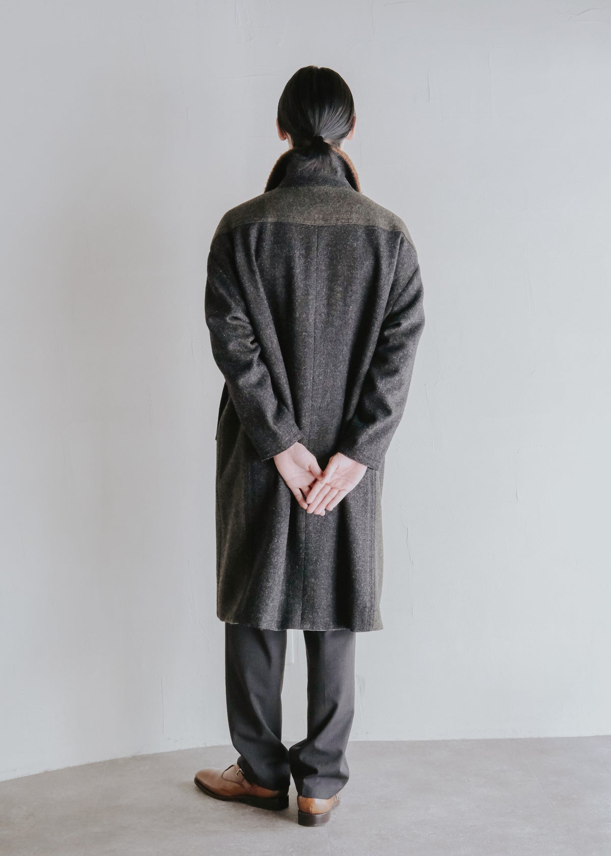 NAMACHEKO 26AW EMLEY COAT / SPECKLED GRAY